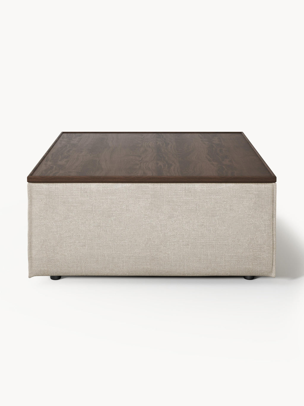 Lennon Linen Blend Ottoman with Storage