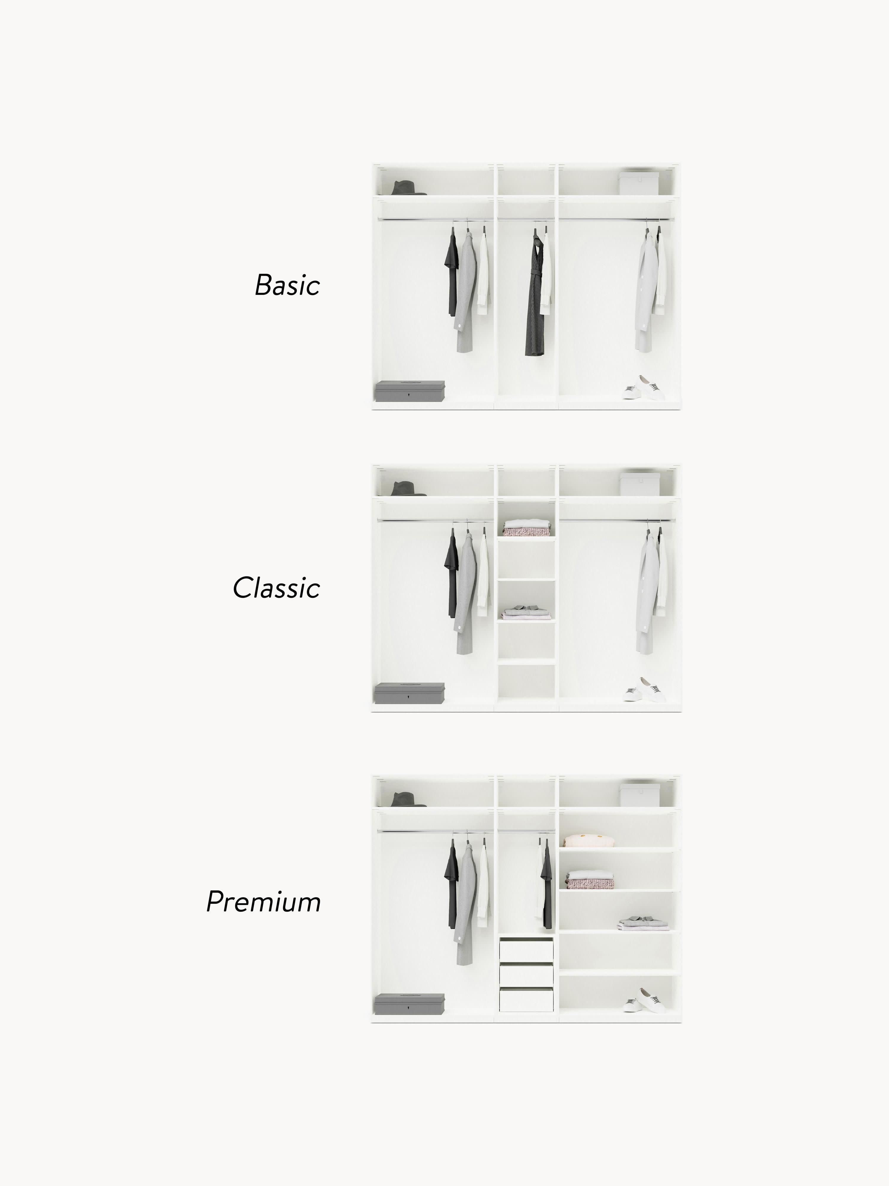 Charlotte Modular Hinged Door Wardrobe, 300 cm Wide, in various sizes