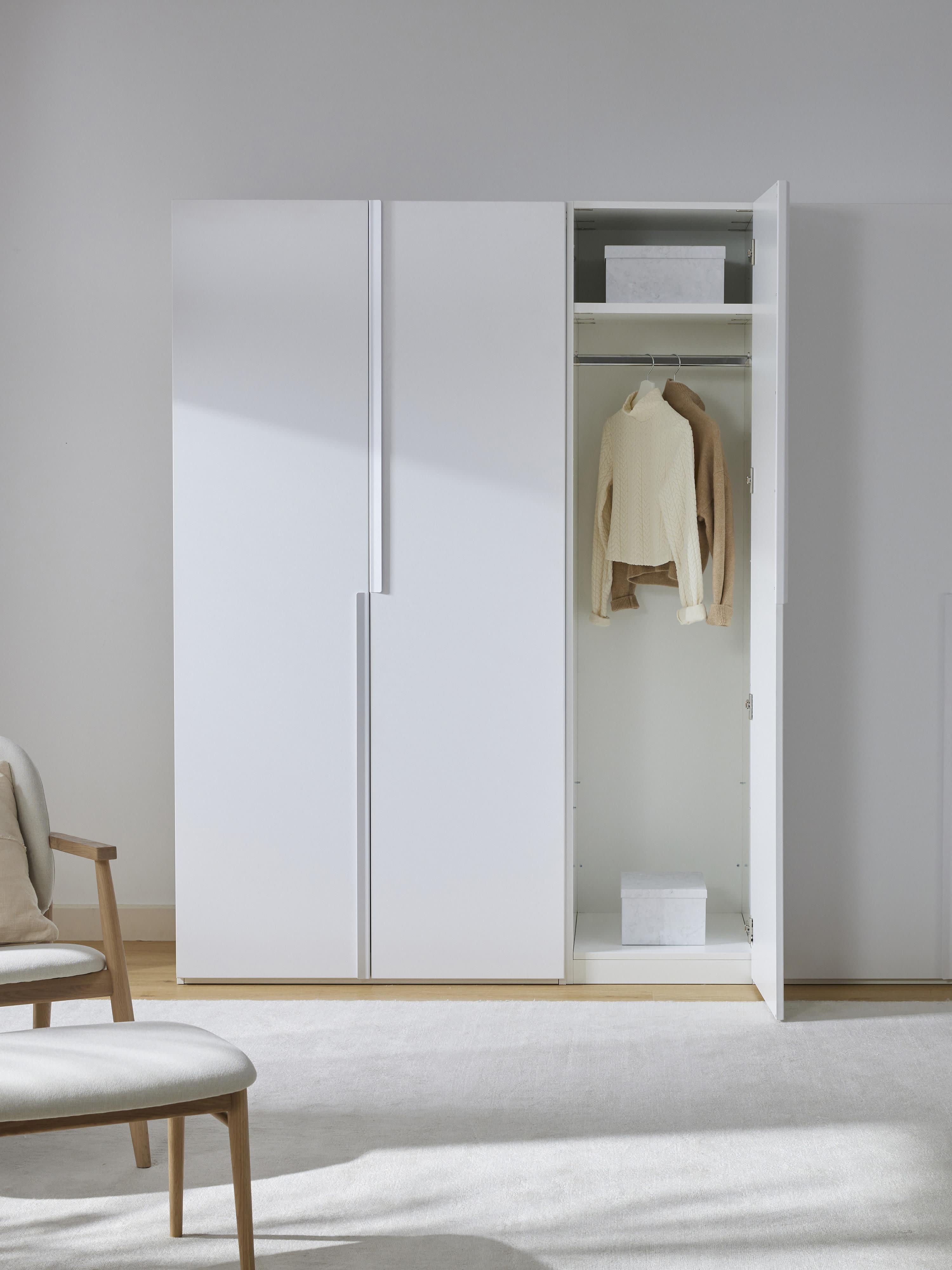 Leon Modular Hinged Door Wardrobe, 50 cm Wide, in various sizes