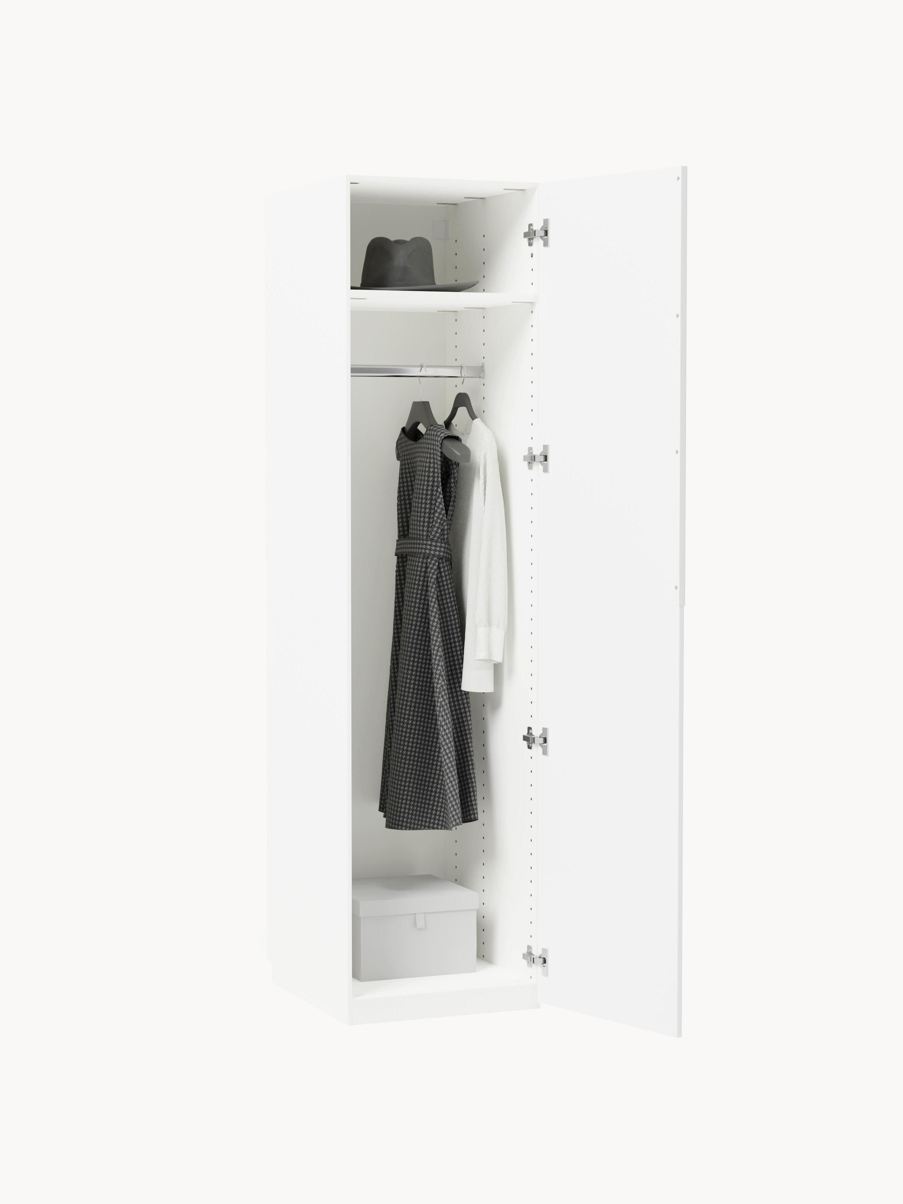 Leon Modular Hinged Door Wardrobe, 50 cm Wide, in various sizes