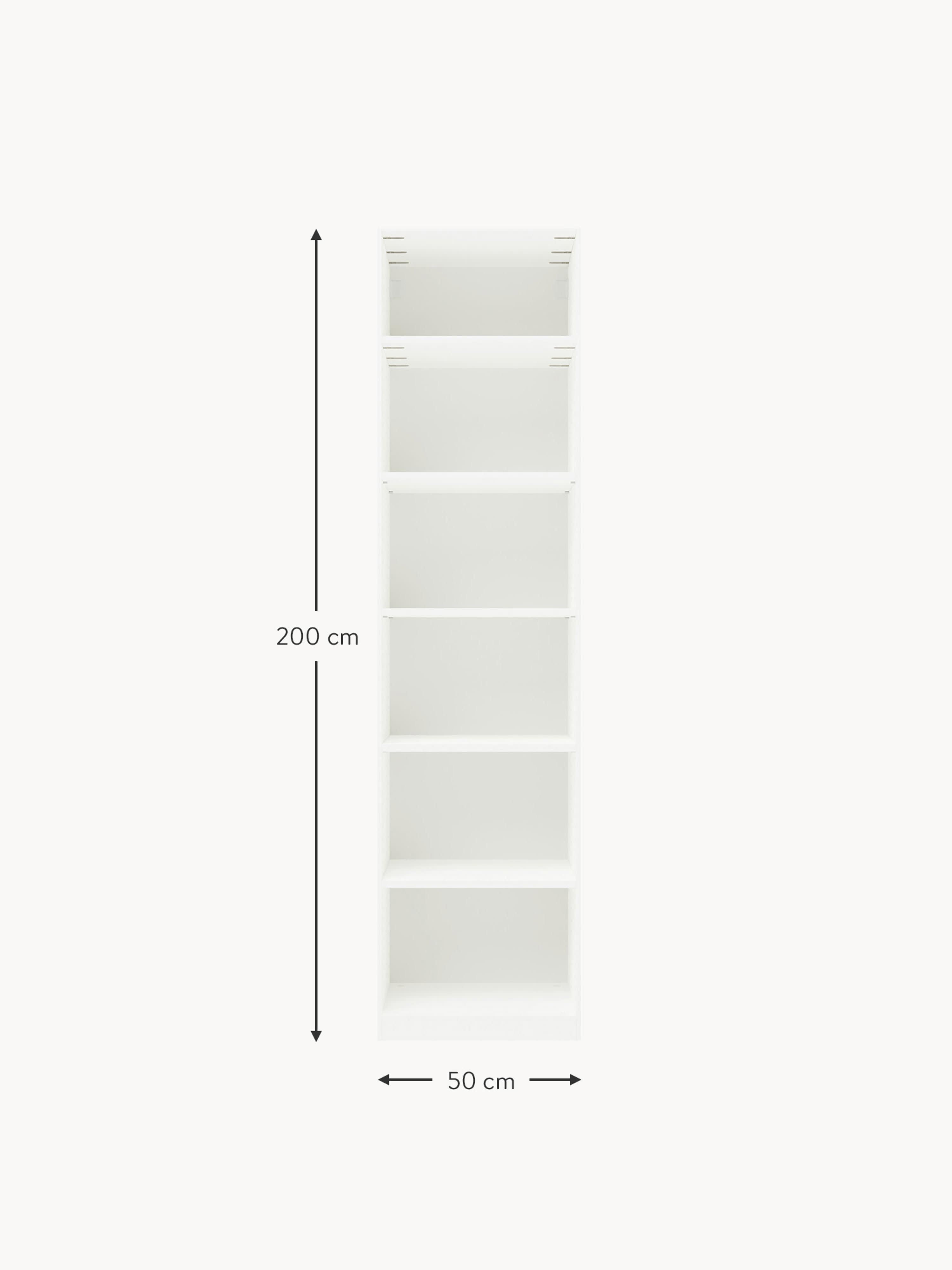 Leon Modular Hinged Door Wardrobe, 50 cm Wide, in various sizes