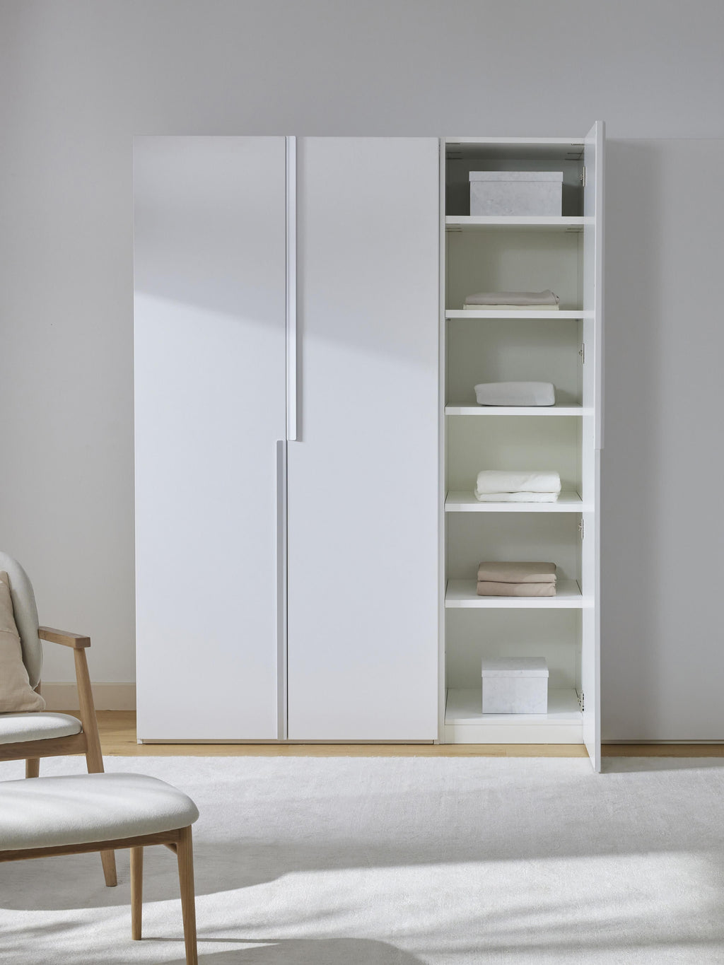 Leon Modular Hinged Door Wardrobe, 50 cm Wide, in various sizes