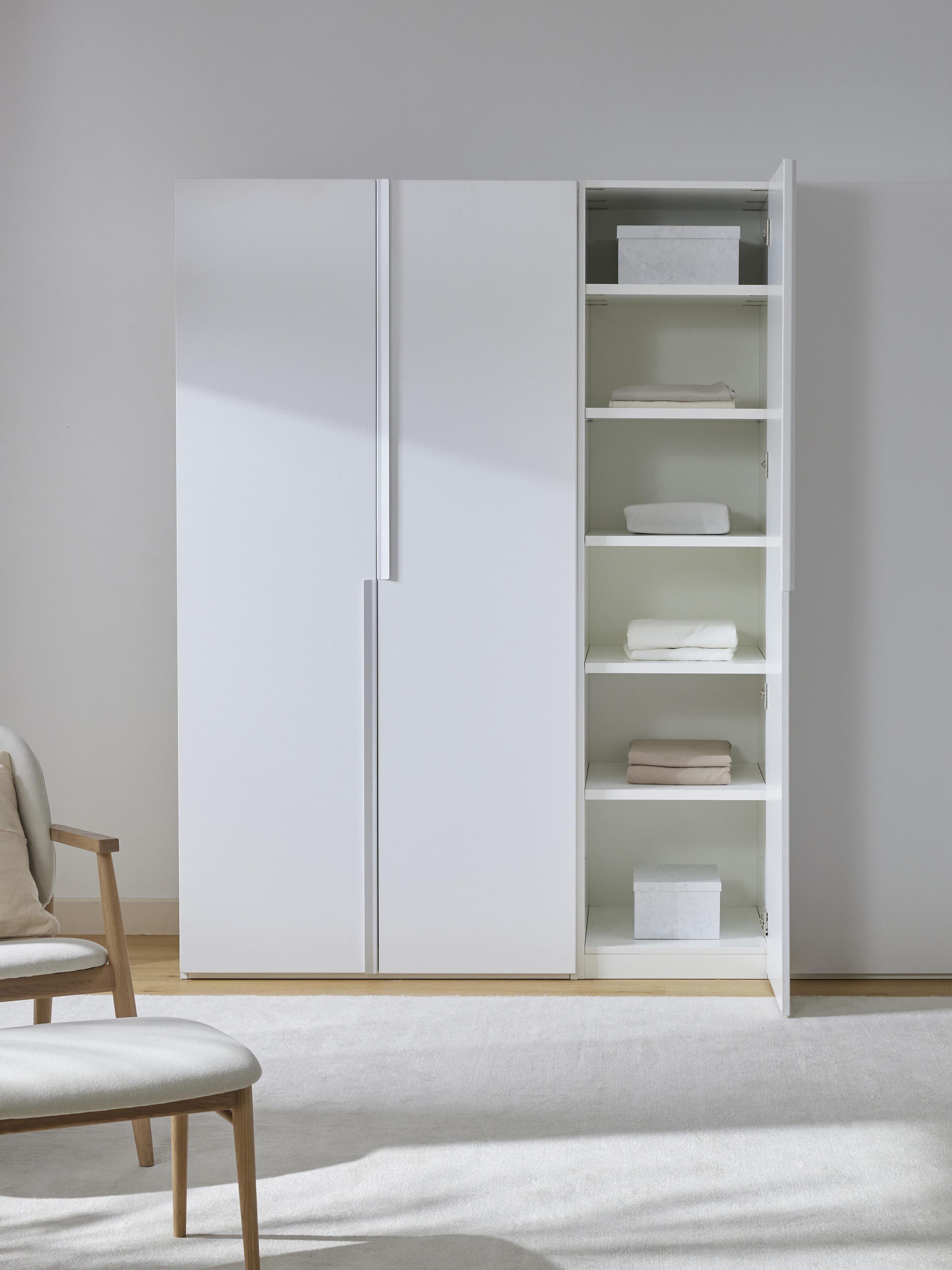 Leon Modular Hinged Door Wardrobe, 50 cm Wide, in various sizes