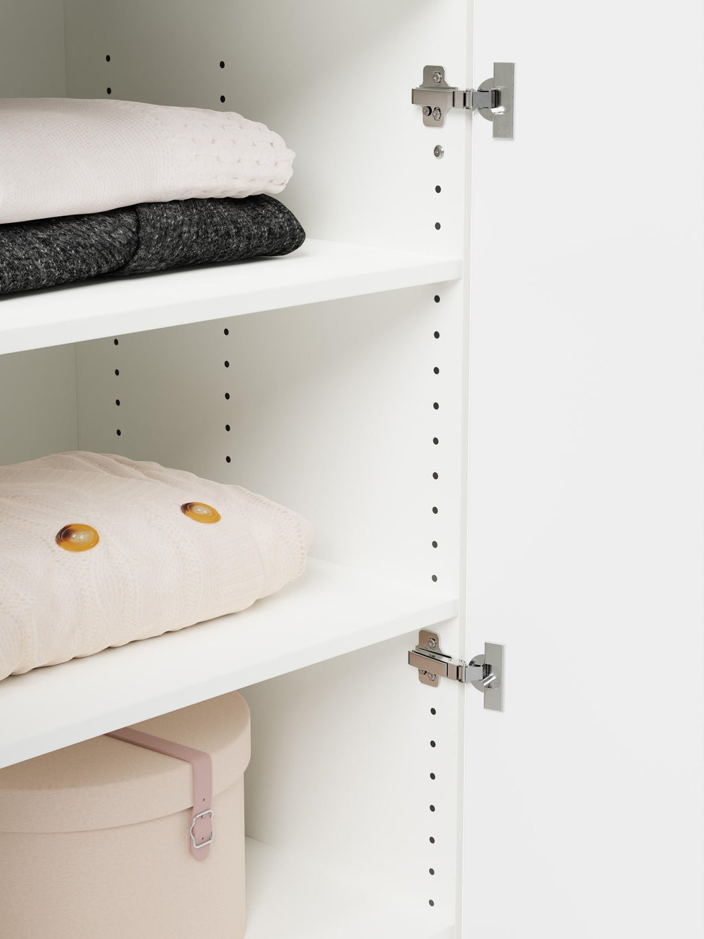 Leon Modular Hinged Door Wardrobe, 50 cm Wide, in various sizes