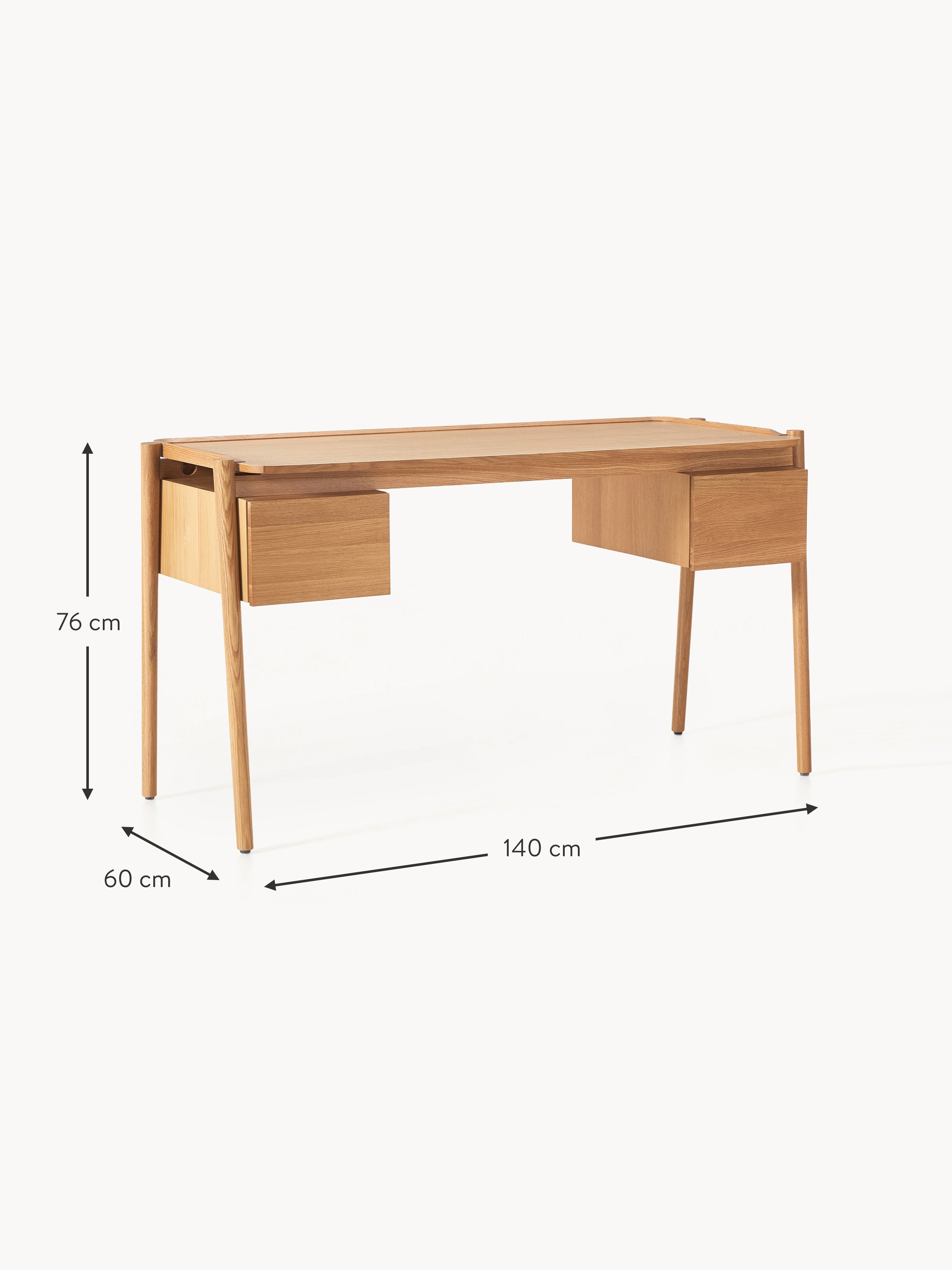 Libby Wooden Desk with Drawers