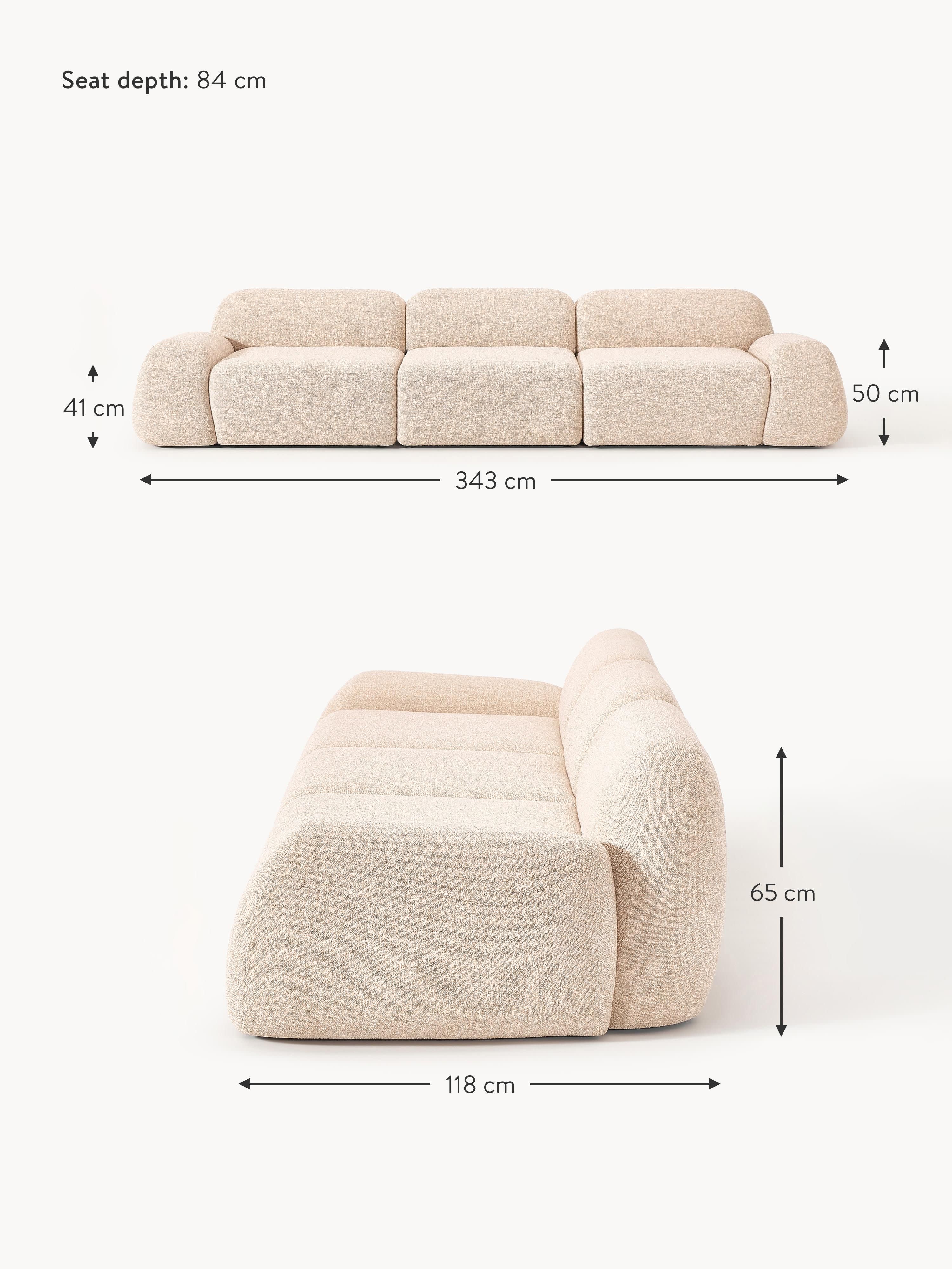 Wolke Modular Bouclé Sofa (4-seater)