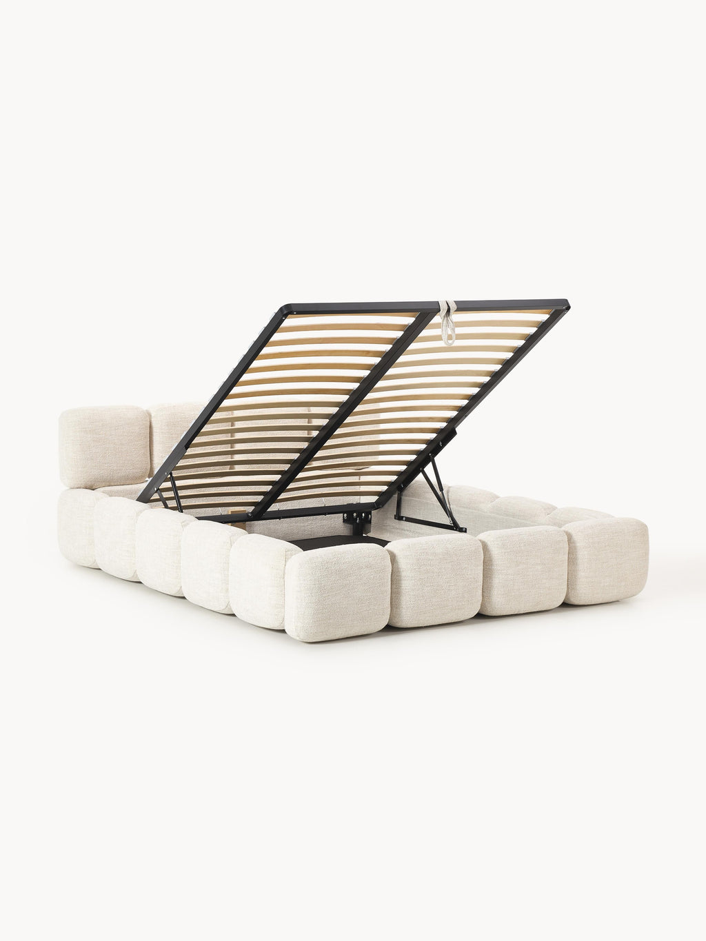 Tayla Upholstered Bouclé Bed with Storage Space