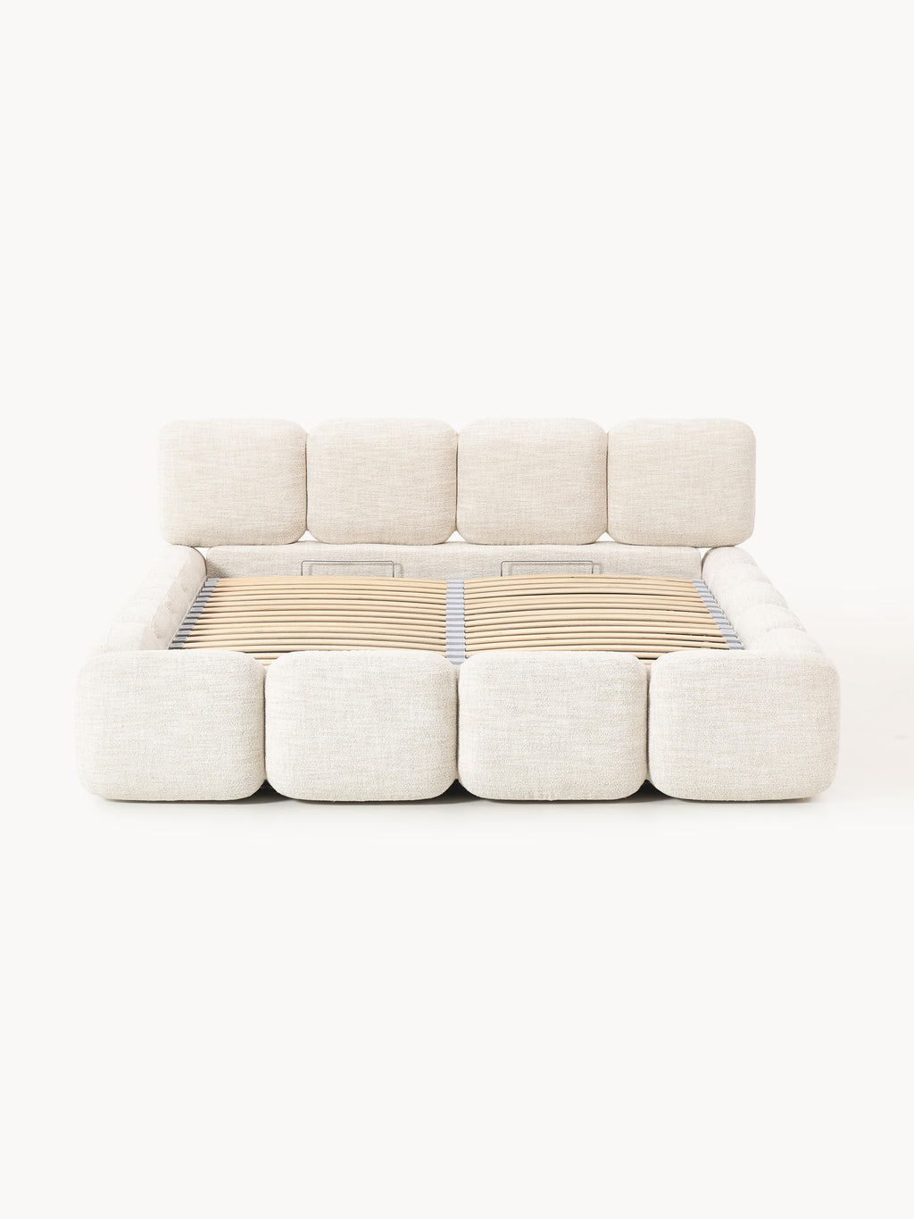 Tayla Upholstered Bouclé Bed with Storage Space