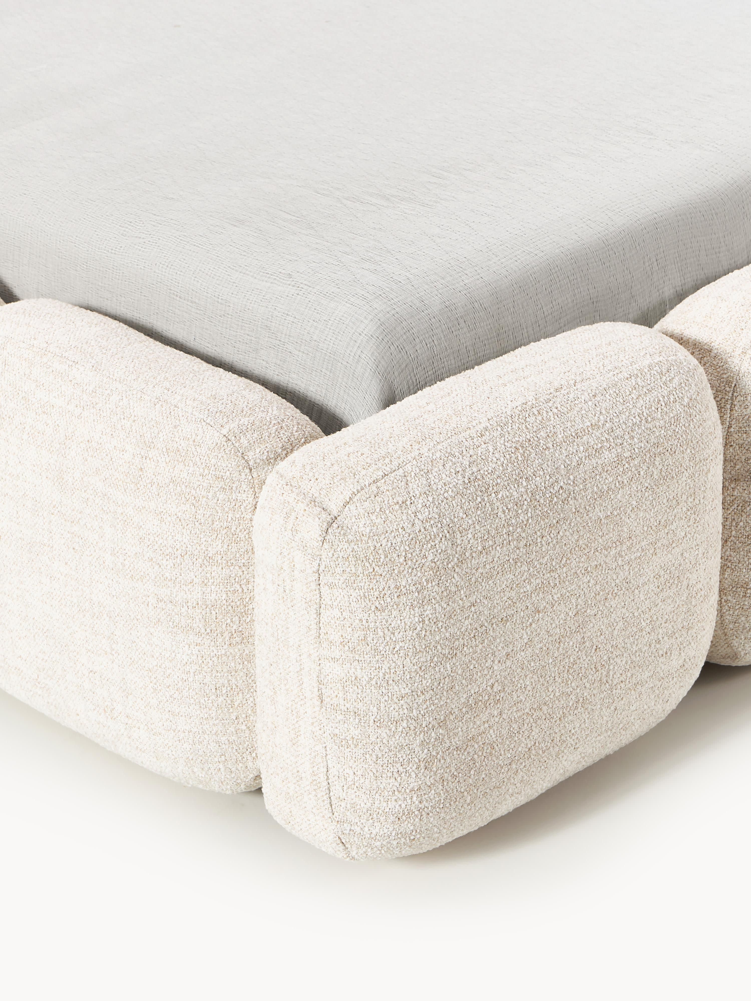 Tayla Upholstered Bouclé Bed with Storage Space