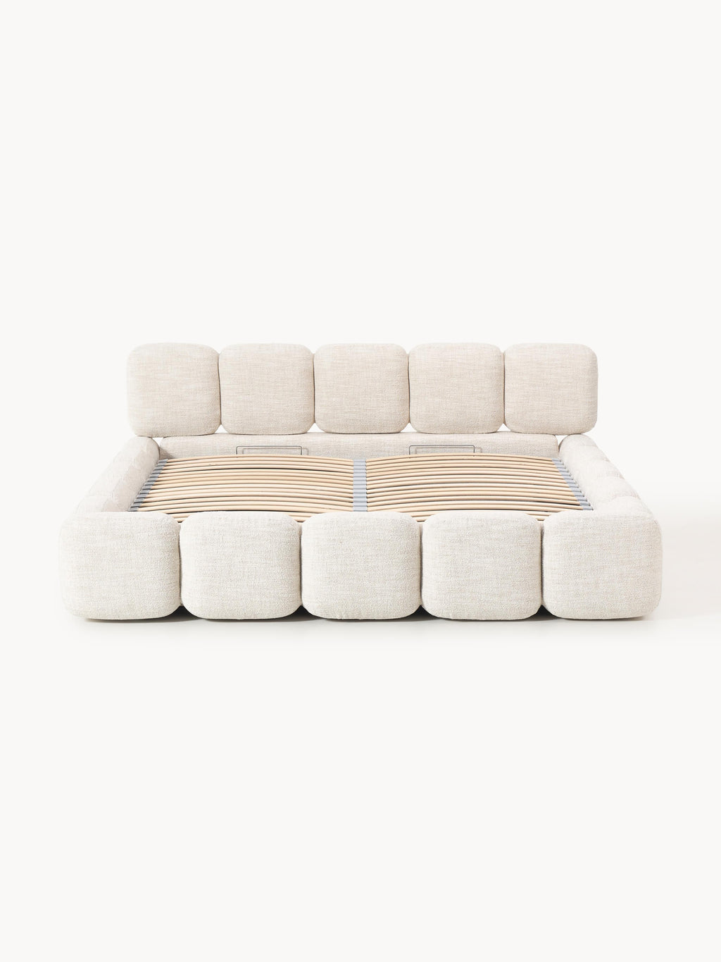 Tayla Upholstered Bouclé Bed with Storage Space