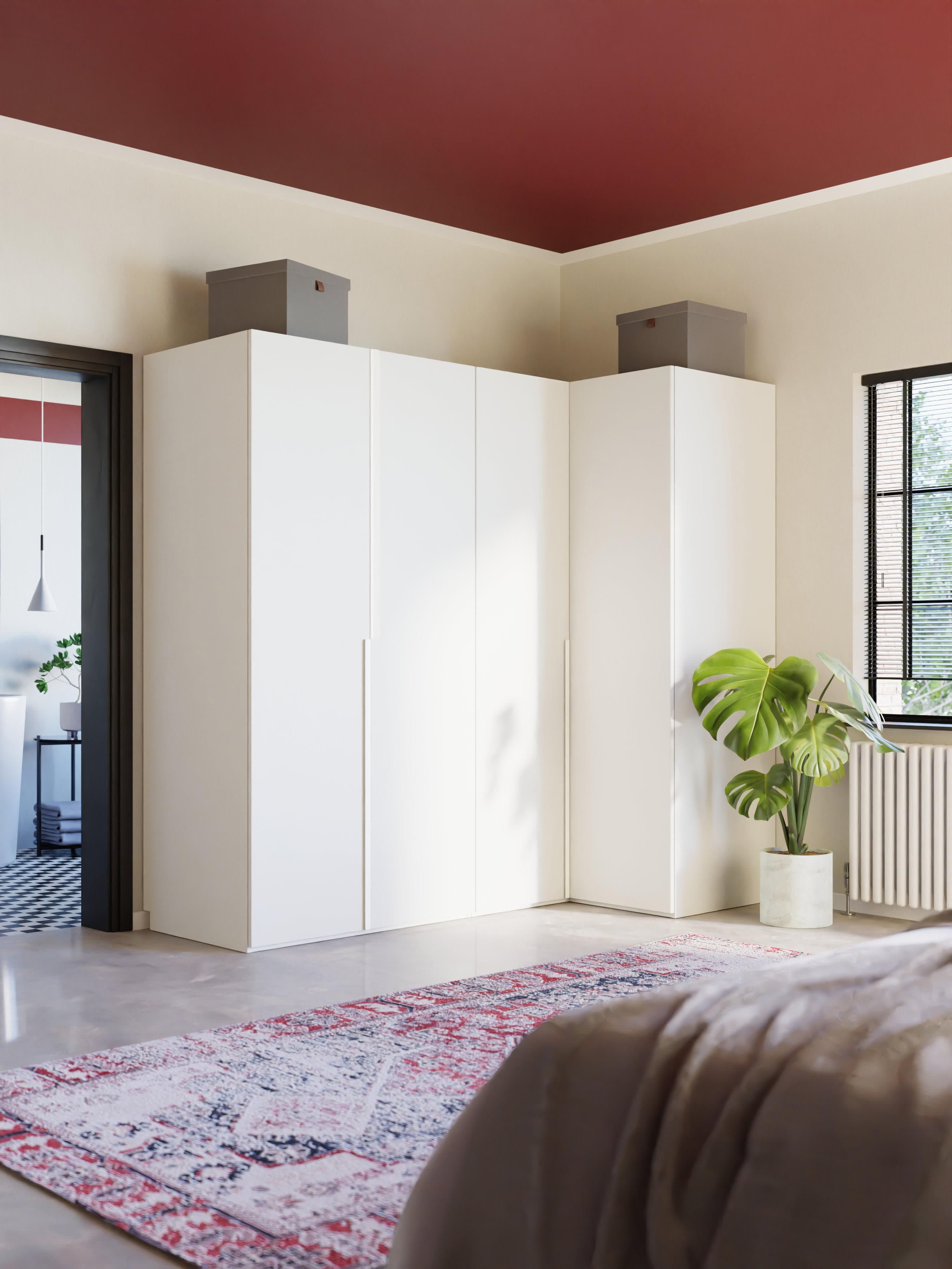 Leon Modular Corner Wardrobe, 215 cm Wide, in various sizes