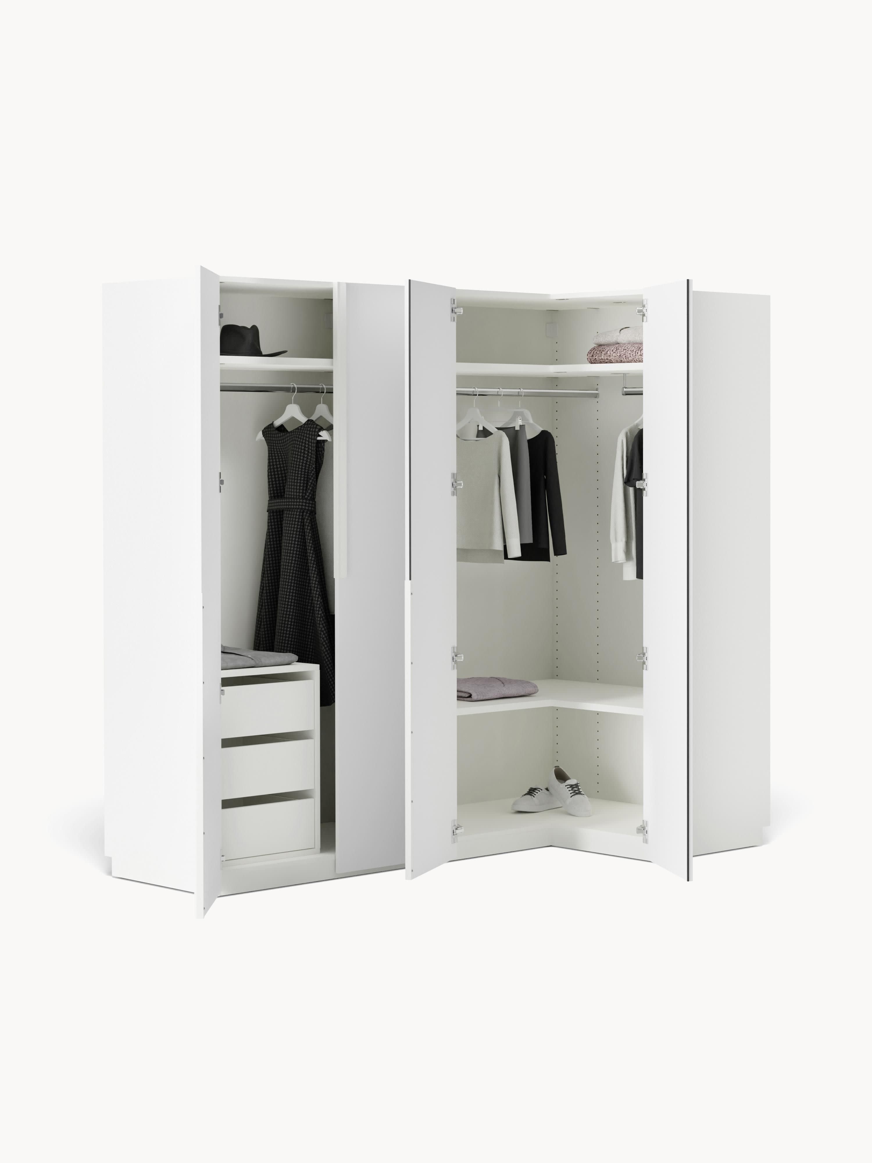 Leon Modular Corner Wardrobe, 215 cm Wide, in various sizes