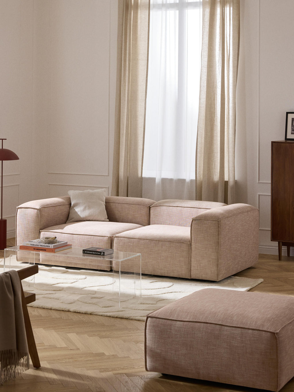 Lennon Linen Blend Modular Sofa (3-seater)