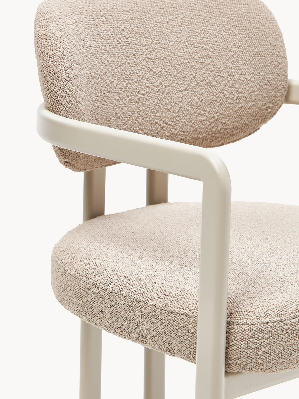 Adrien Upholstered Bouclé Dining Chair with Armrests