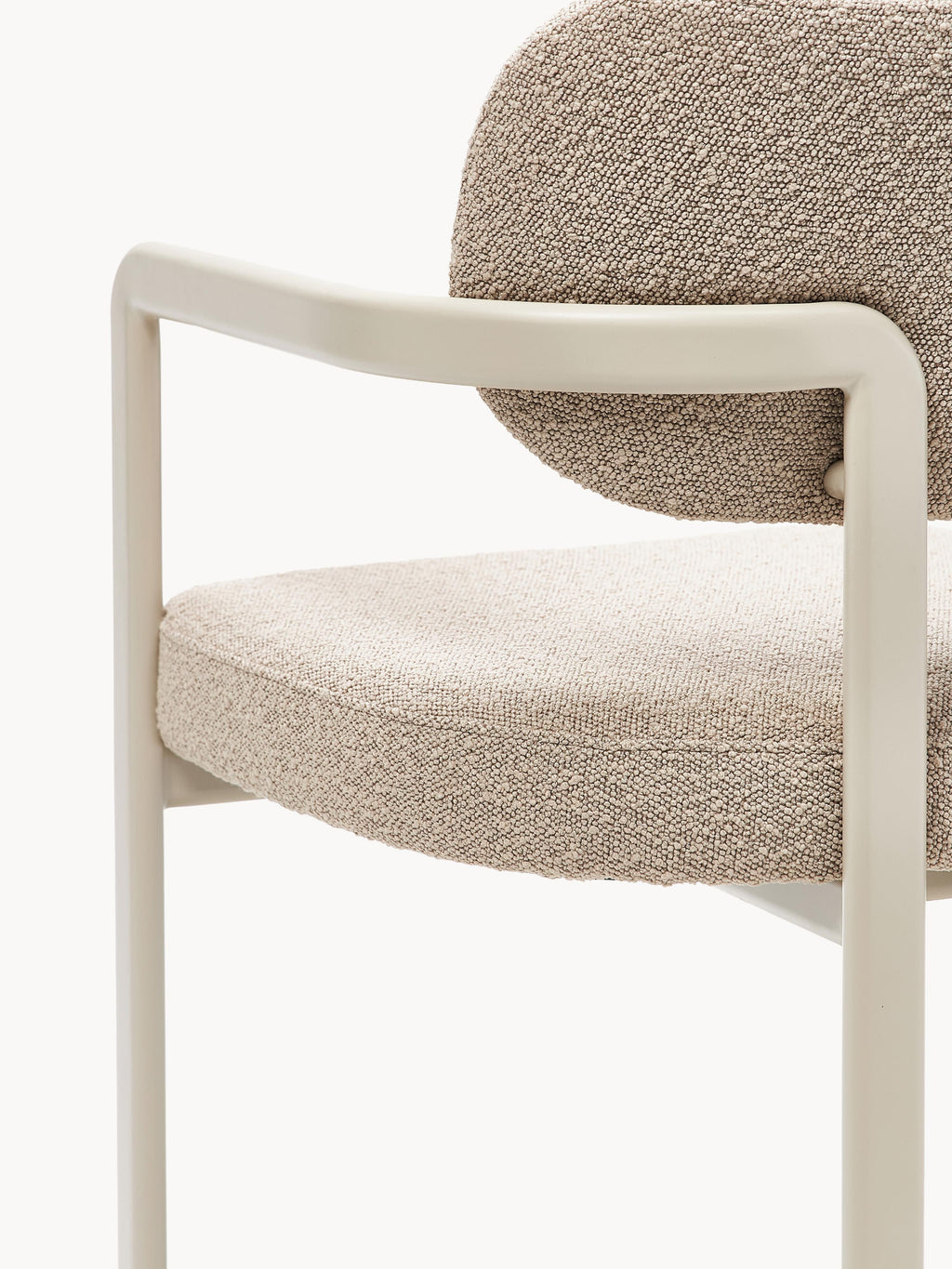Adrien Upholstered Bouclé Dining Chair with Armrests