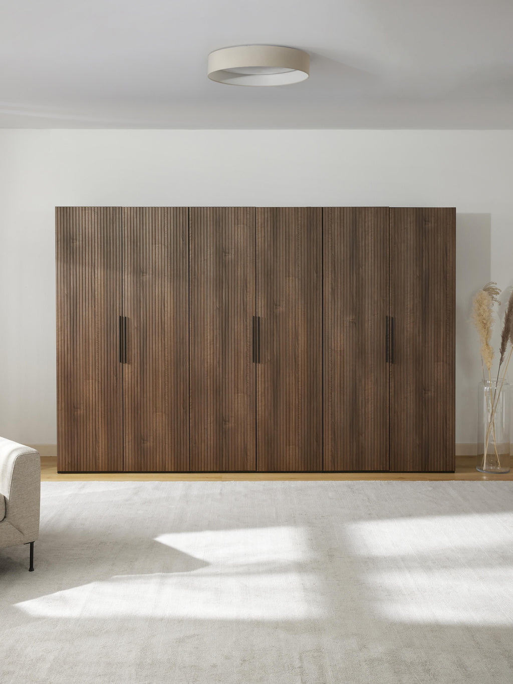 Simone Modular Revolving Door Wardrobe, 300 cm Wide, in various sizes