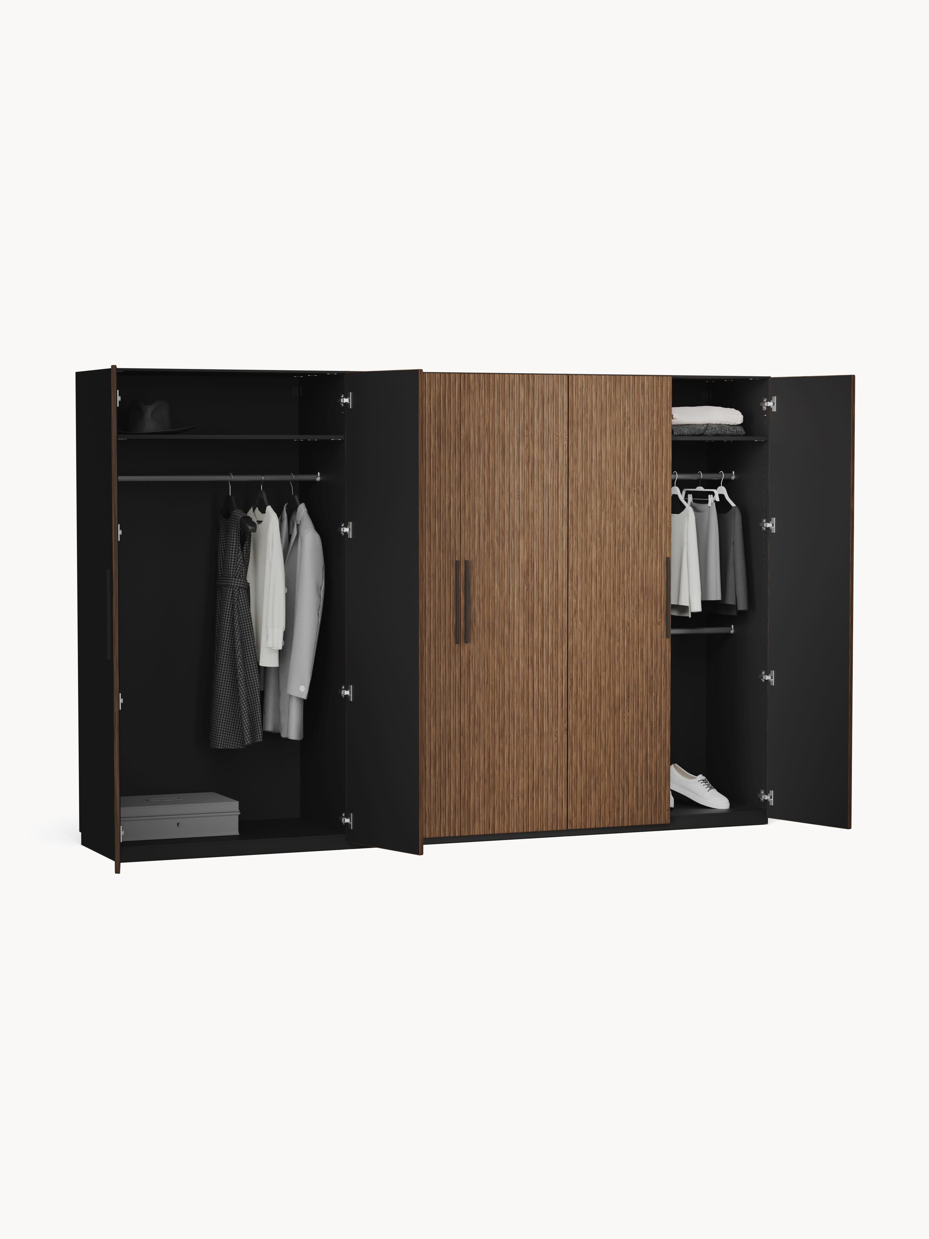 Simone Modular Revolving Door Wardrobe, 300 cm Wide, in various sizes
