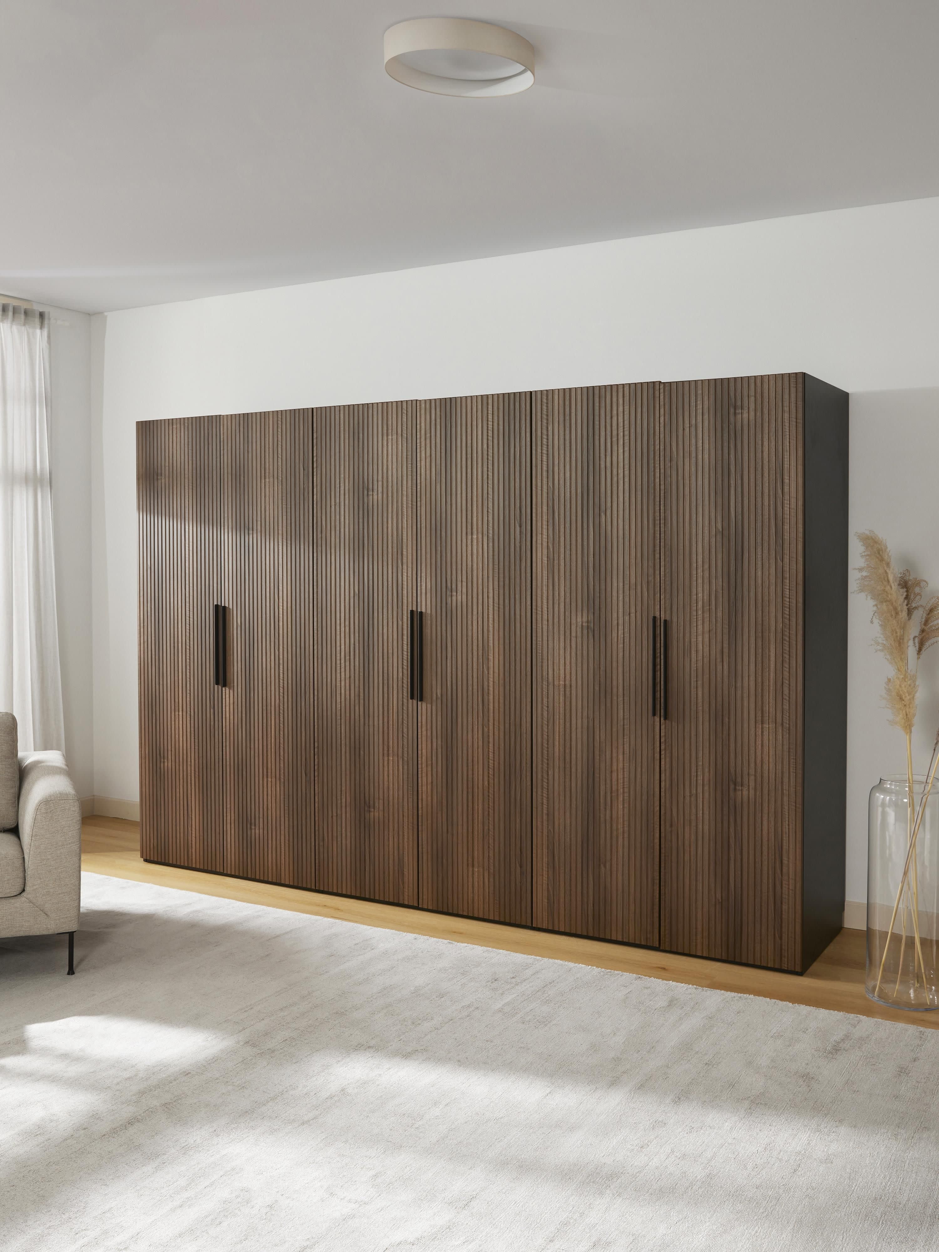 Simone Modular Revolving Door Wardrobe, 300 cm Wide, in various sizes