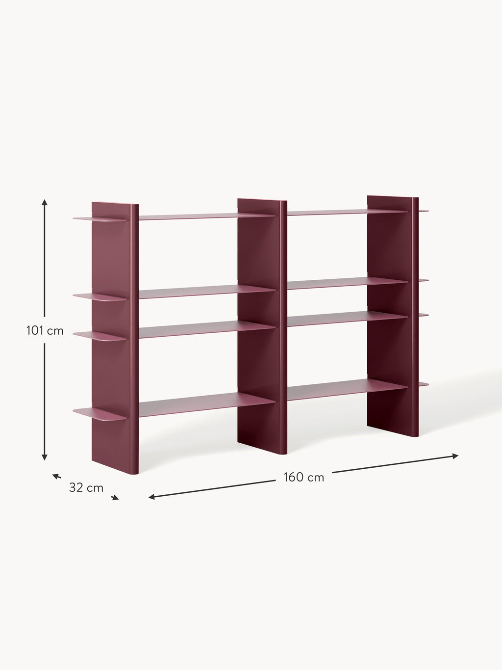 Rami Shelving Unit with Metal Elements
