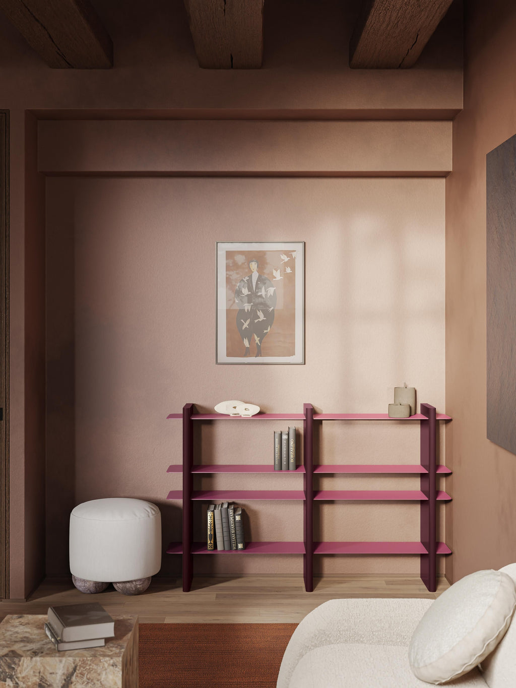 Rami Shelving Unit with Metal Elements