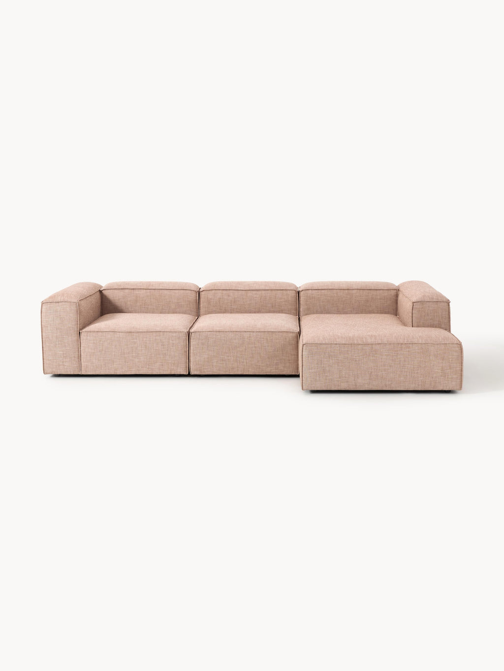 Lennon Linen Blend Modular Corner Sofa (4-seater)