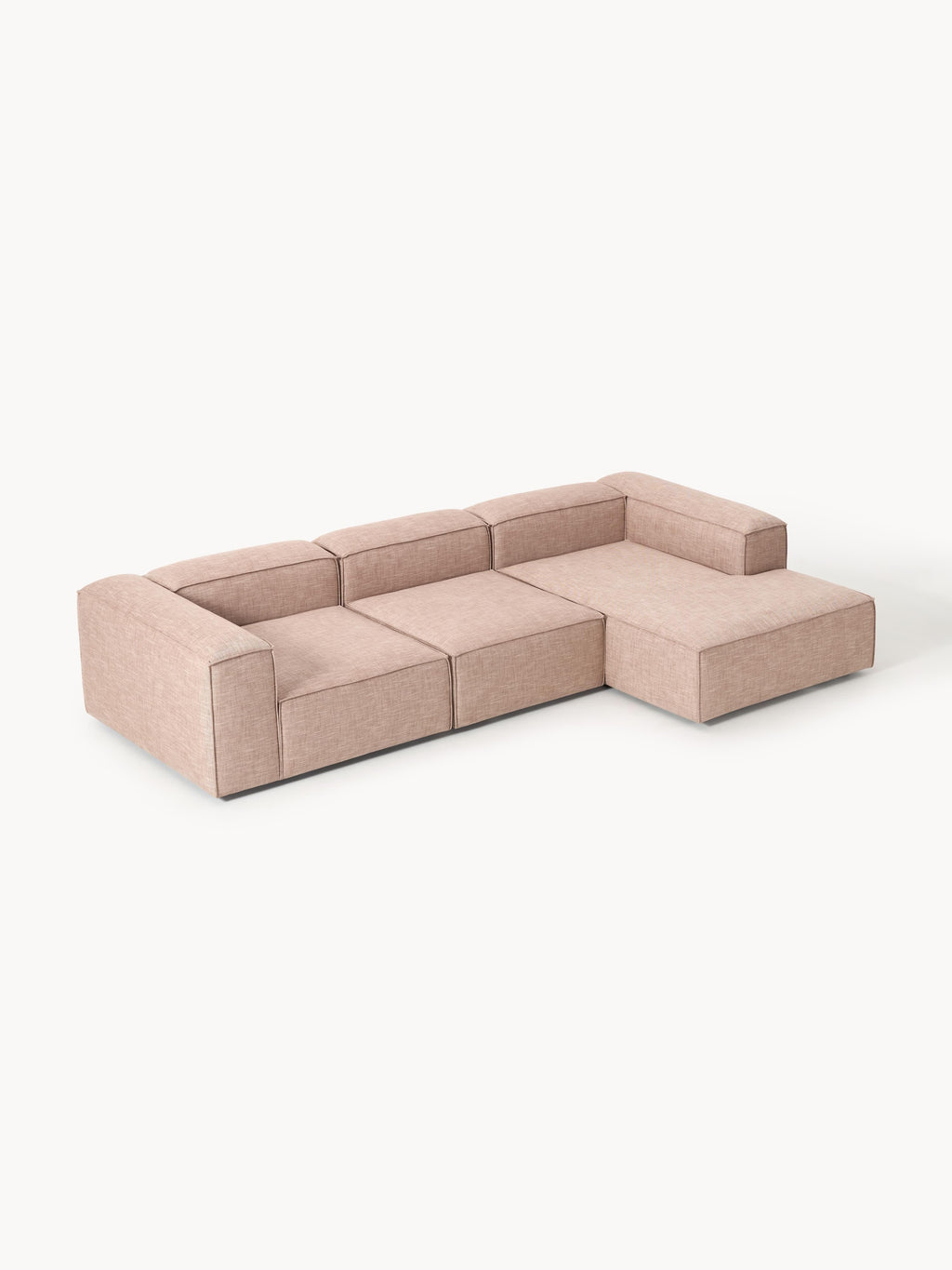 Lennon Linen Blend Modular Corner Sofa (4-seater)