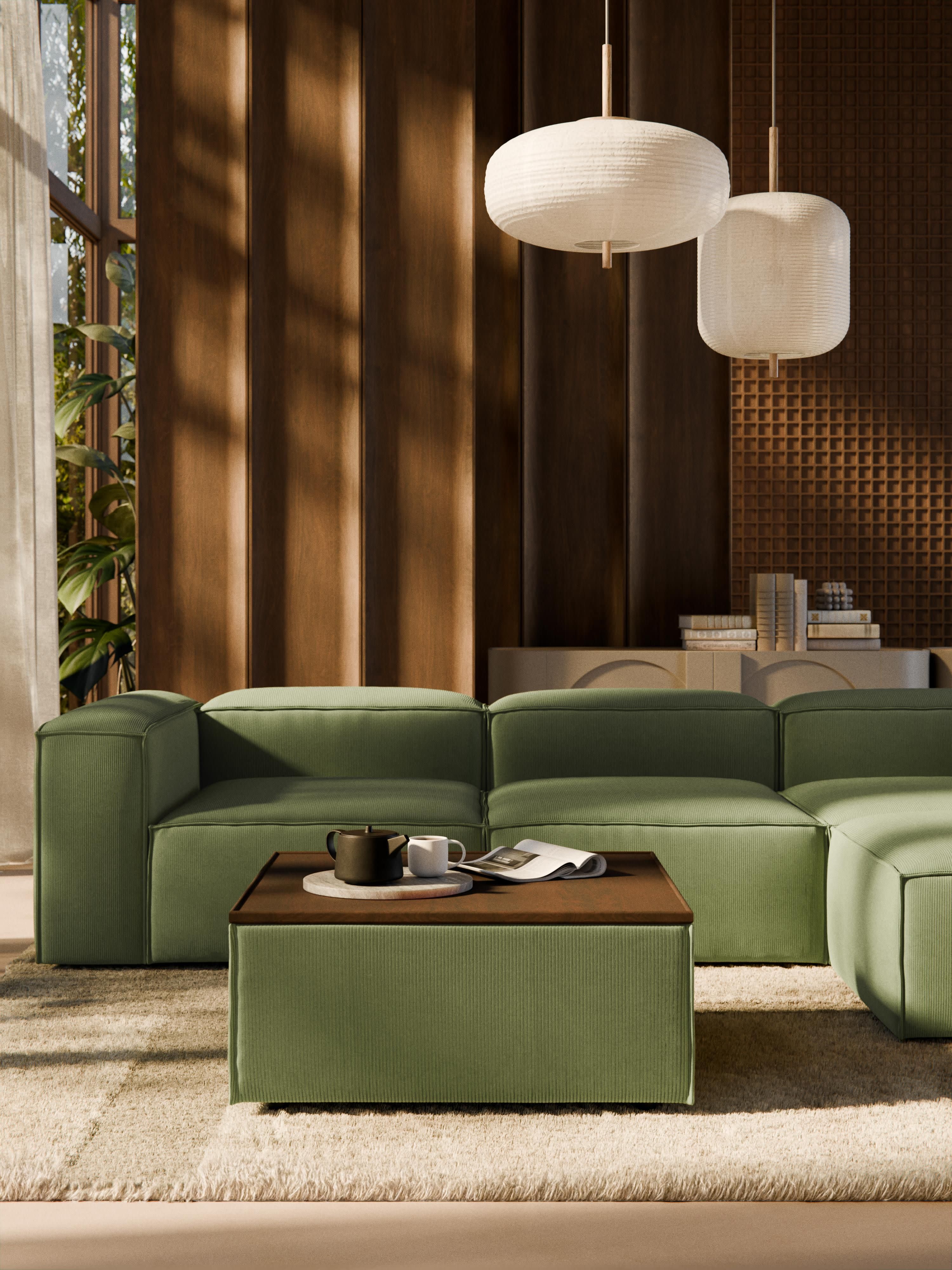 Lennon Corduroy Ottoman with Storage