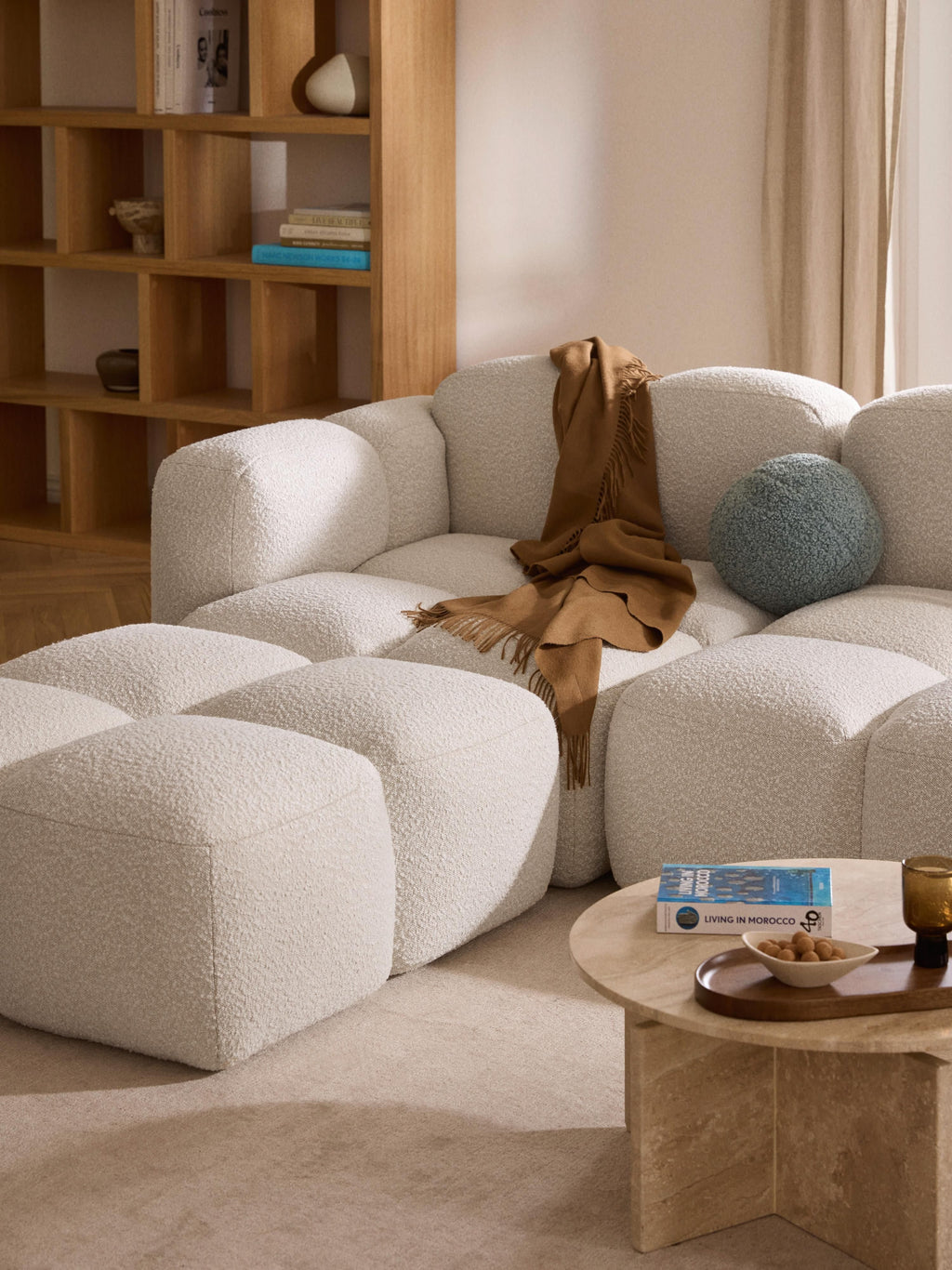 Tayla Bouclé Ottoman