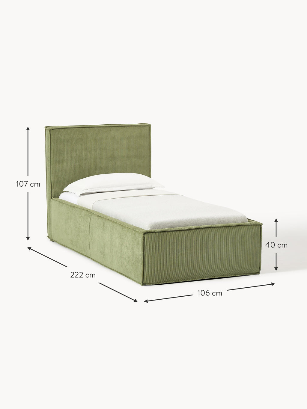 Dream Upholstered Corduroy Bed