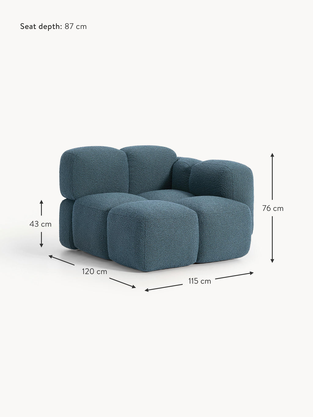 Tayla Bouclé Corner Module