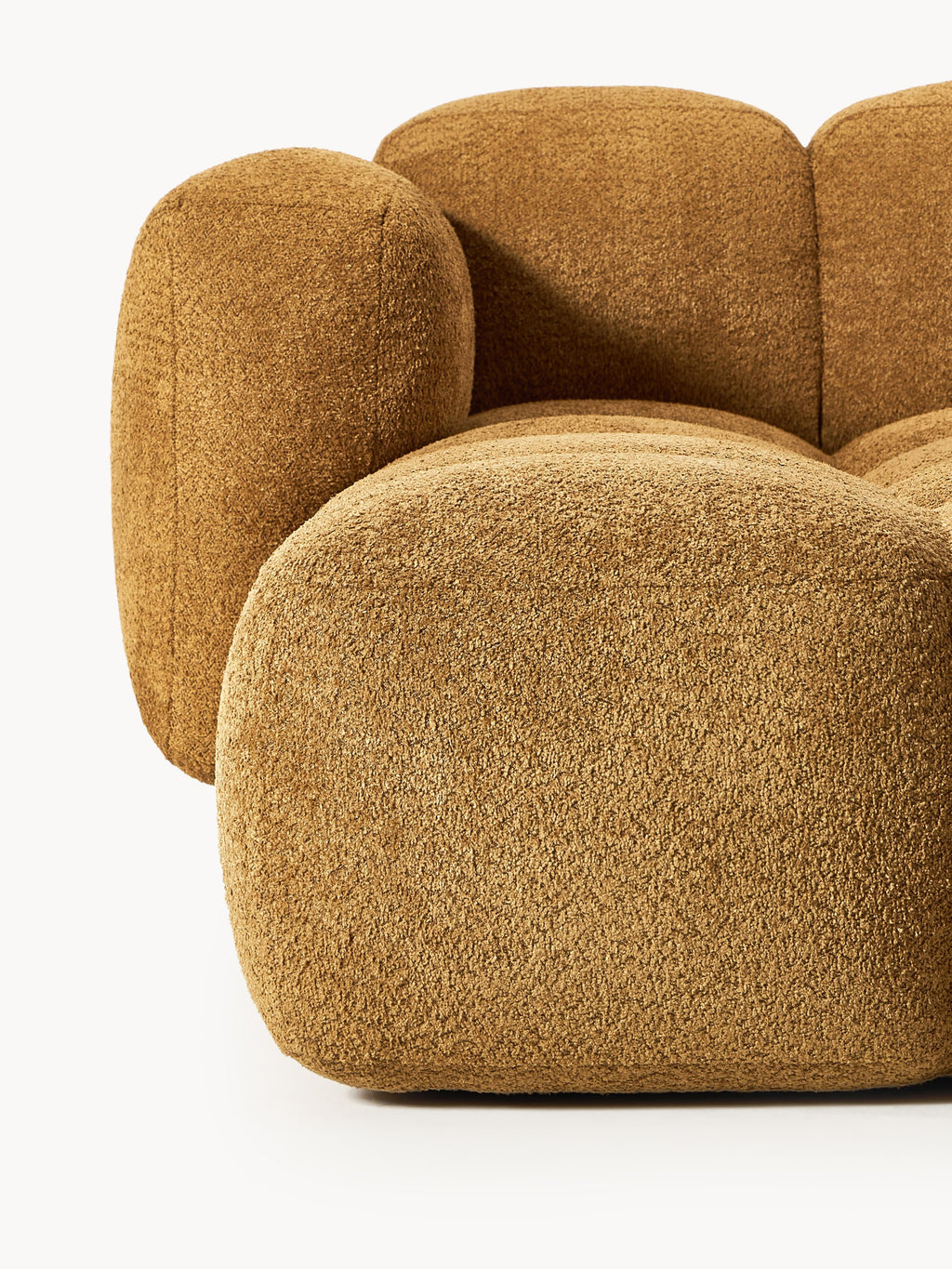 Tayla Modular Teddy-Bouclé Sofa (4-seater) with Ottoman (left/right)