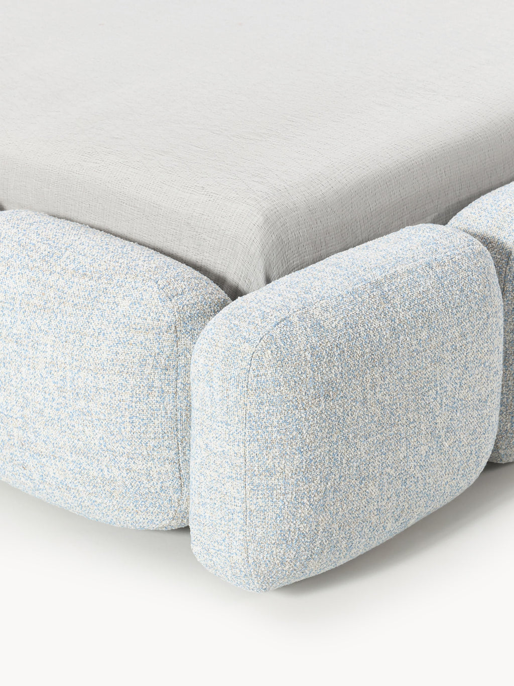 Tayla Upholstered Bouclé Bed with Storage Space