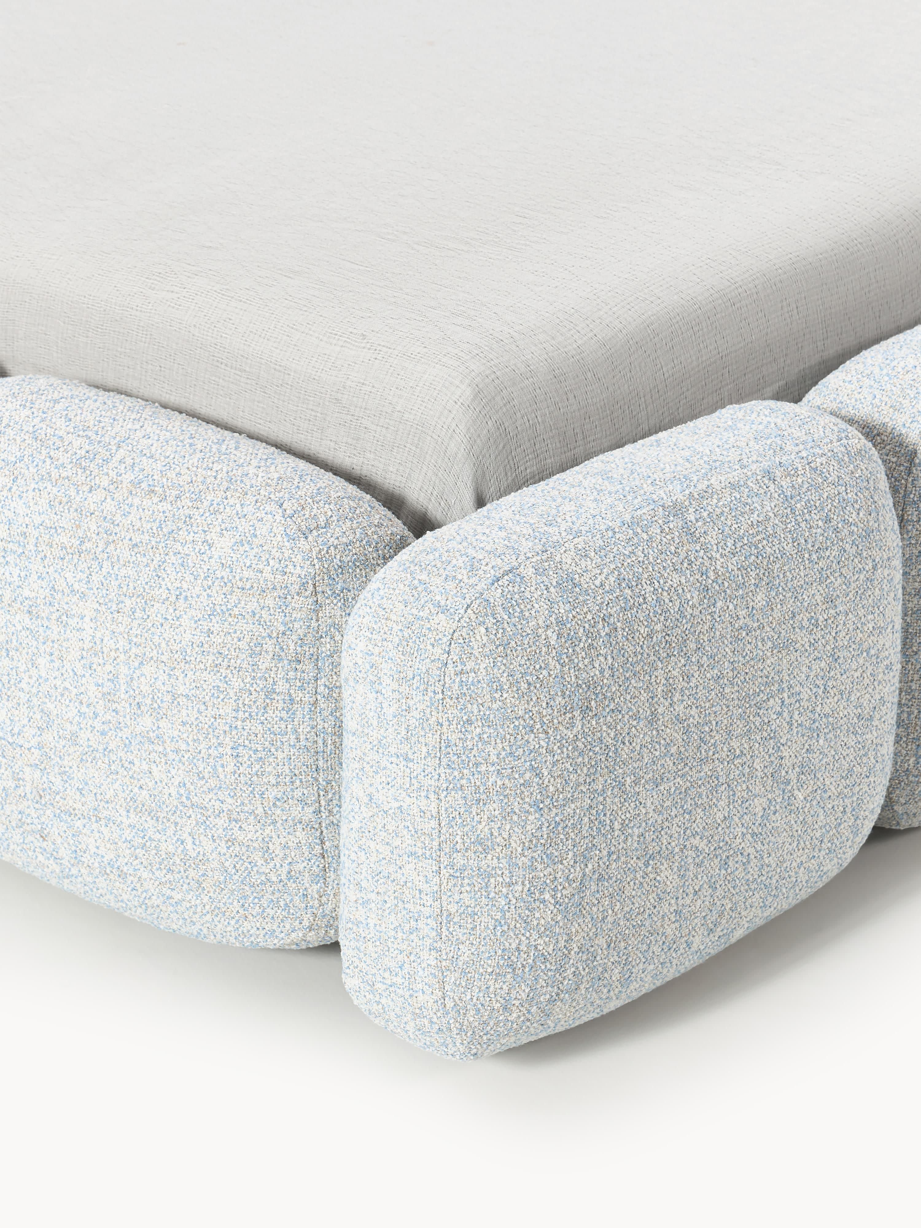 Tayla Upholstered Bouclé Bed with Storage Space