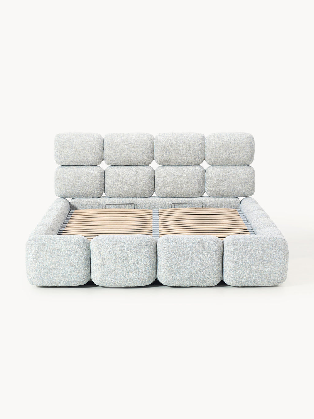 Tayla Upholstered Bouclé Bed with Storage Space
