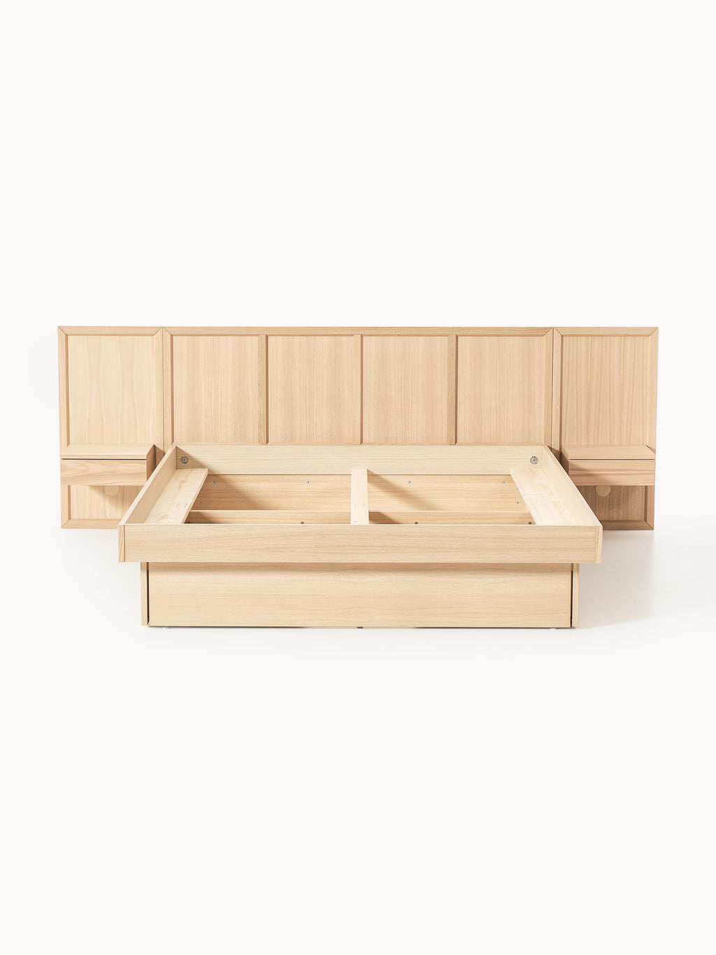 Nanto Wooden Bed with Drawers Tables and Headboard