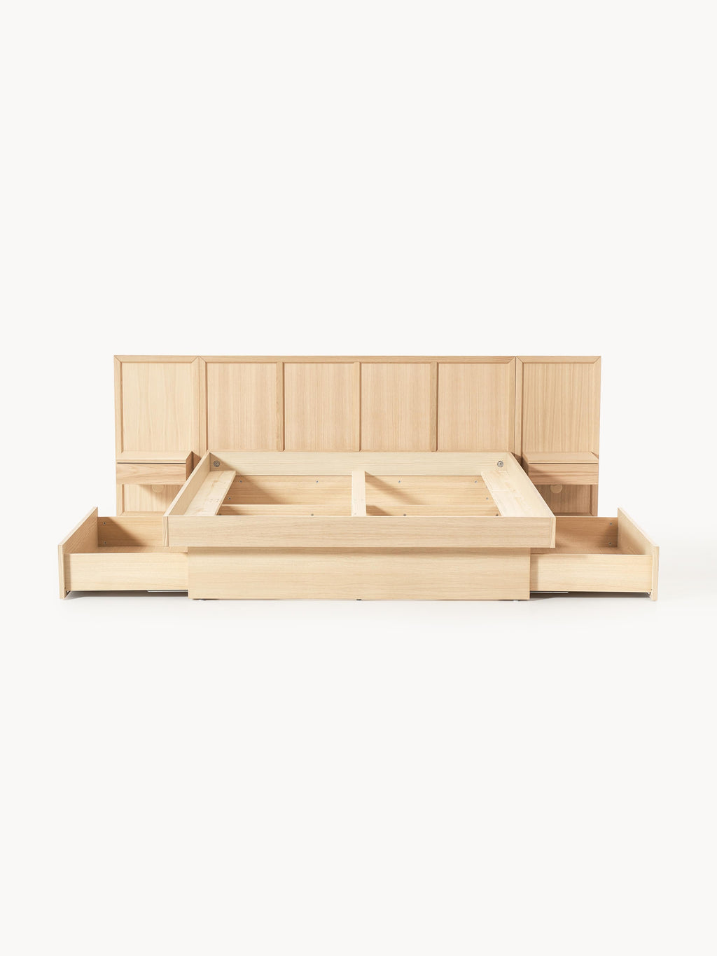 Nanto Wooden Bed with Drawers Tables and Headboard
