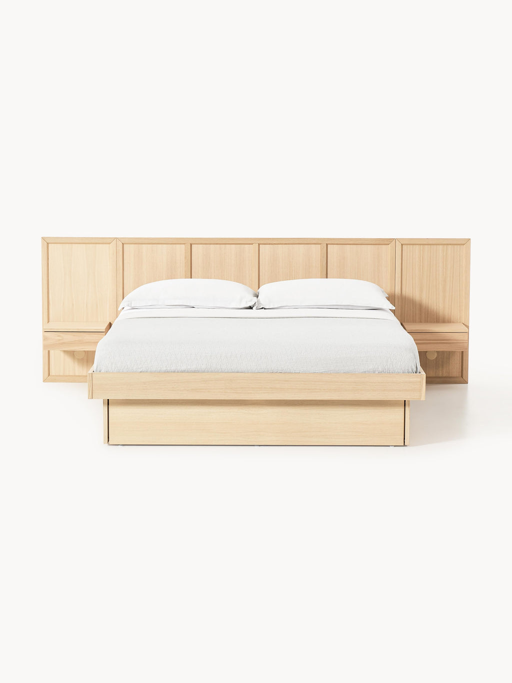 Nanto Wooden Bed with Drawers Tables and Headboard