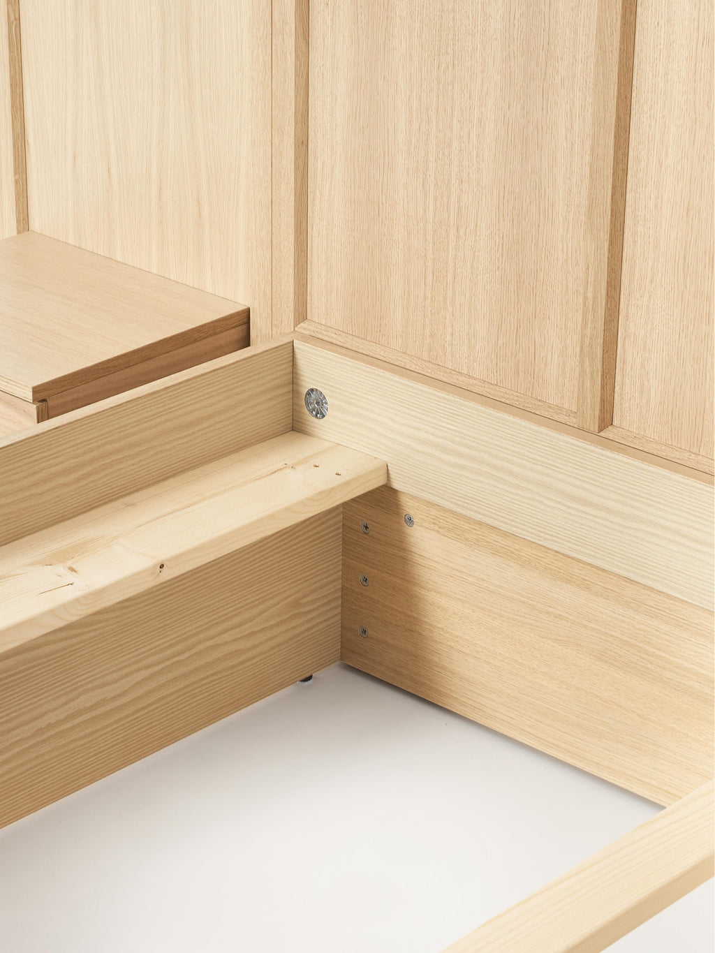 Nanto Wooden Bed with Drawers Tables and Headboard