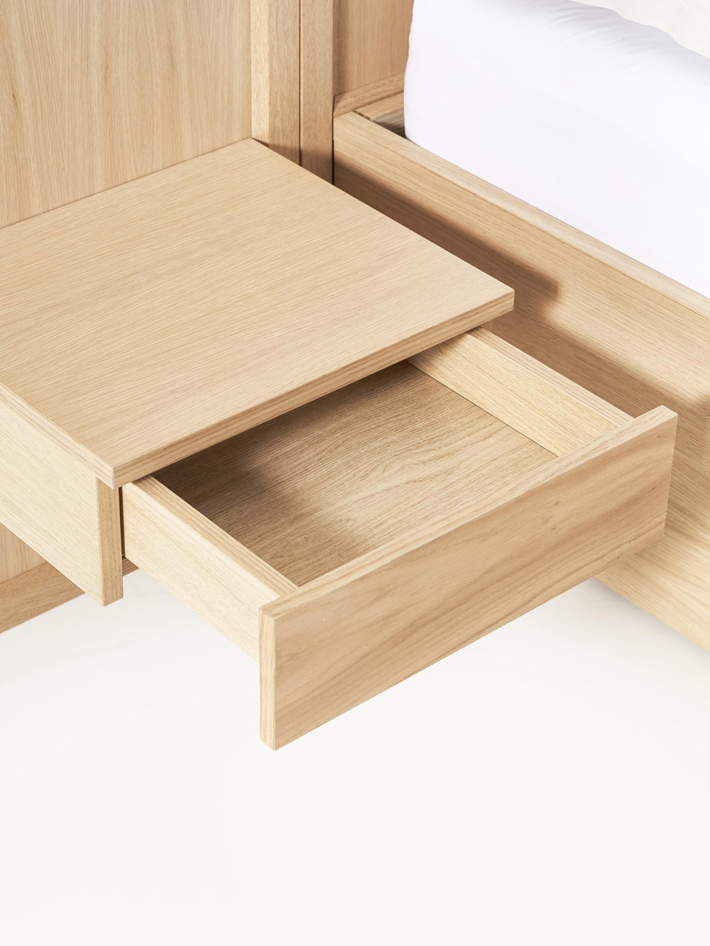 Nanto Wooden Bed with Drawers Tables and Headboard