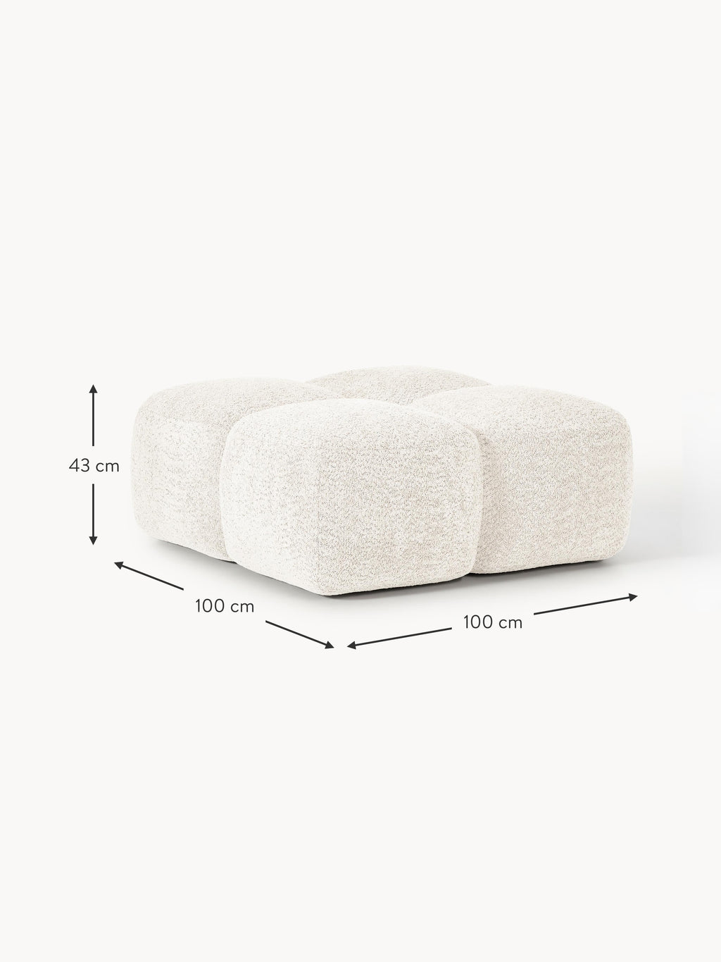 Tayla Teddy-Bouclé Ottoman