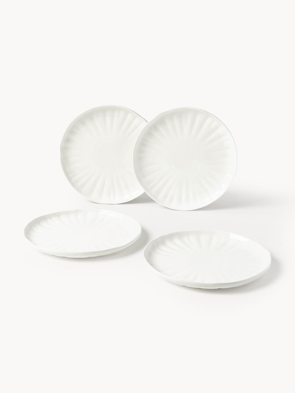 Sali Porcelain Tableware Set with Embossed Pattern, 4 People, Set of 12