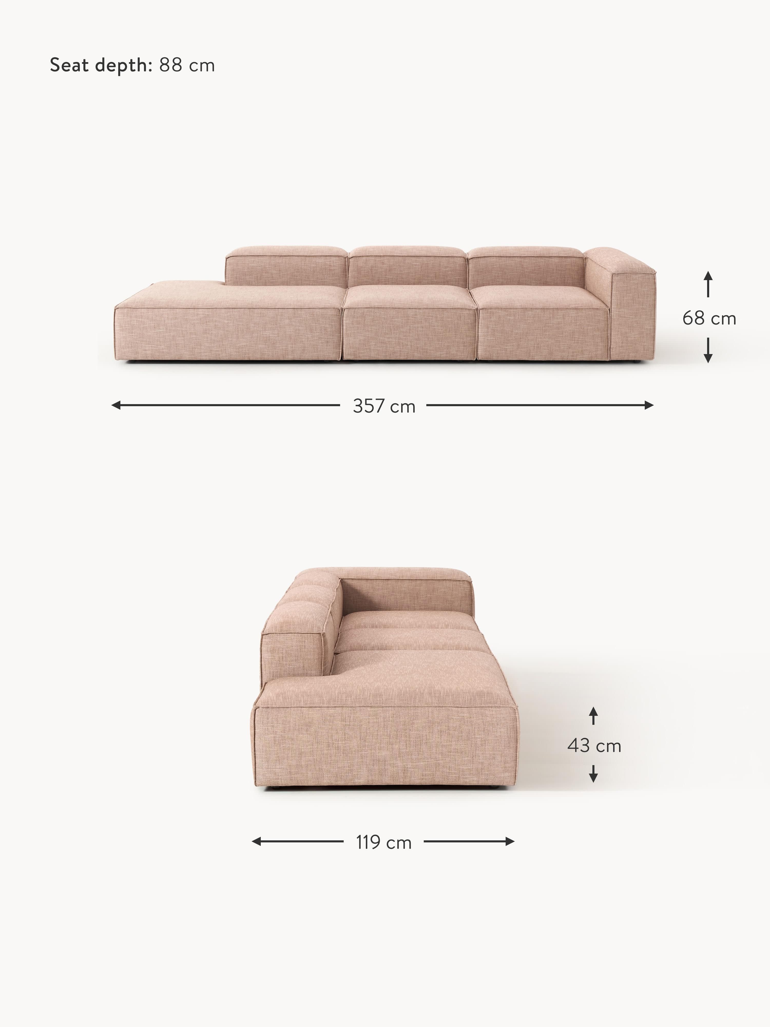 Lennon XL Linen Blend Modular Ottoman