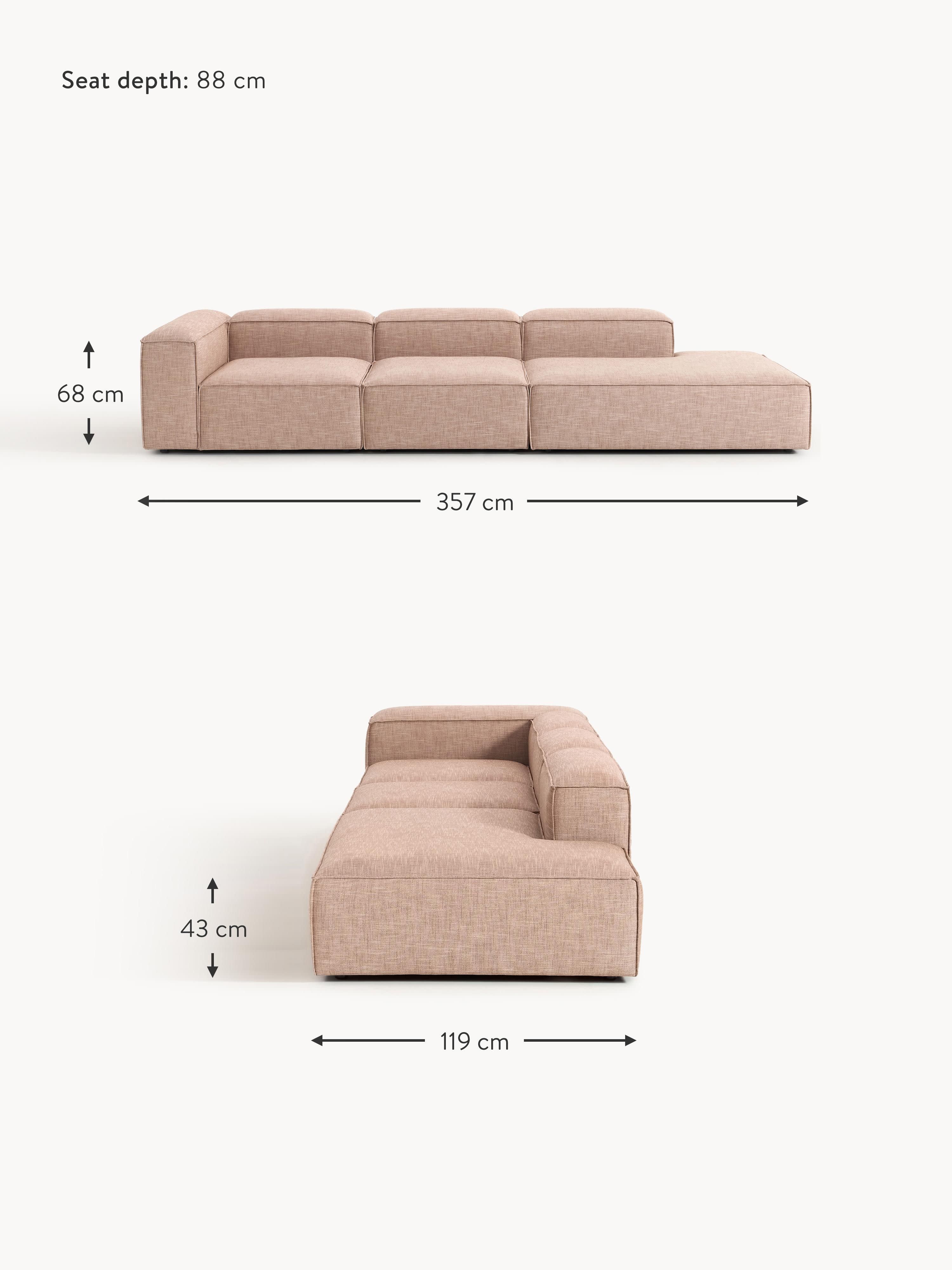 Lennon XL Linen Blend Modular Ottoman