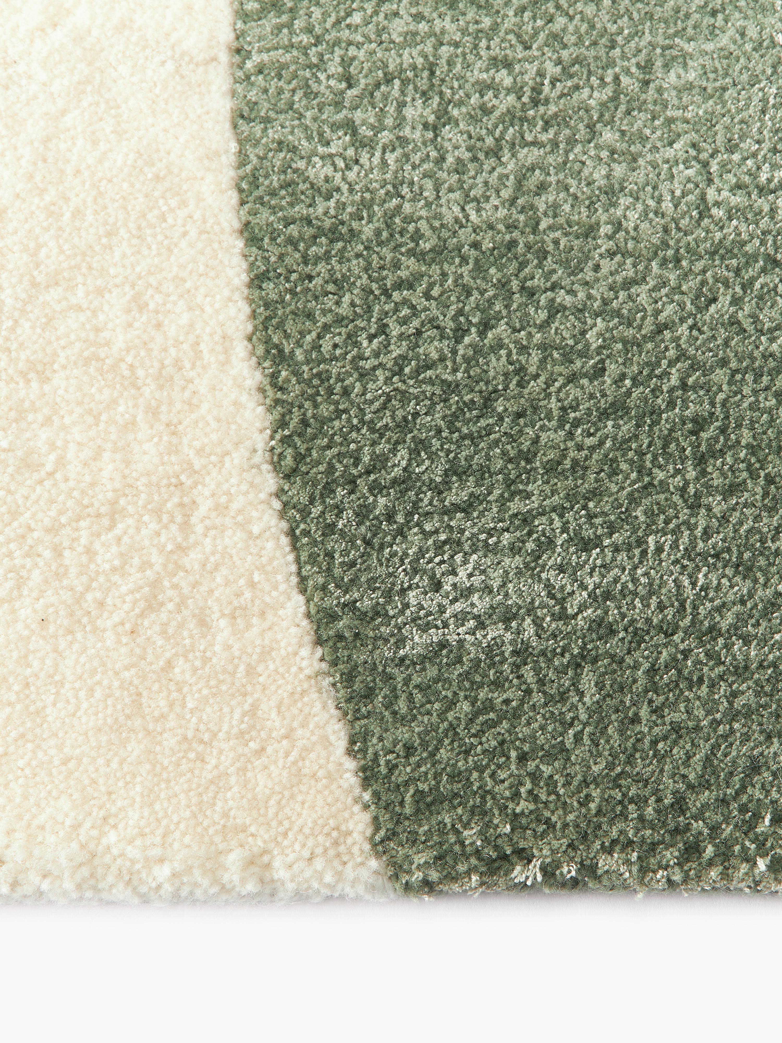 Talitha High-Low Wool Rug, Hand-Tufted
