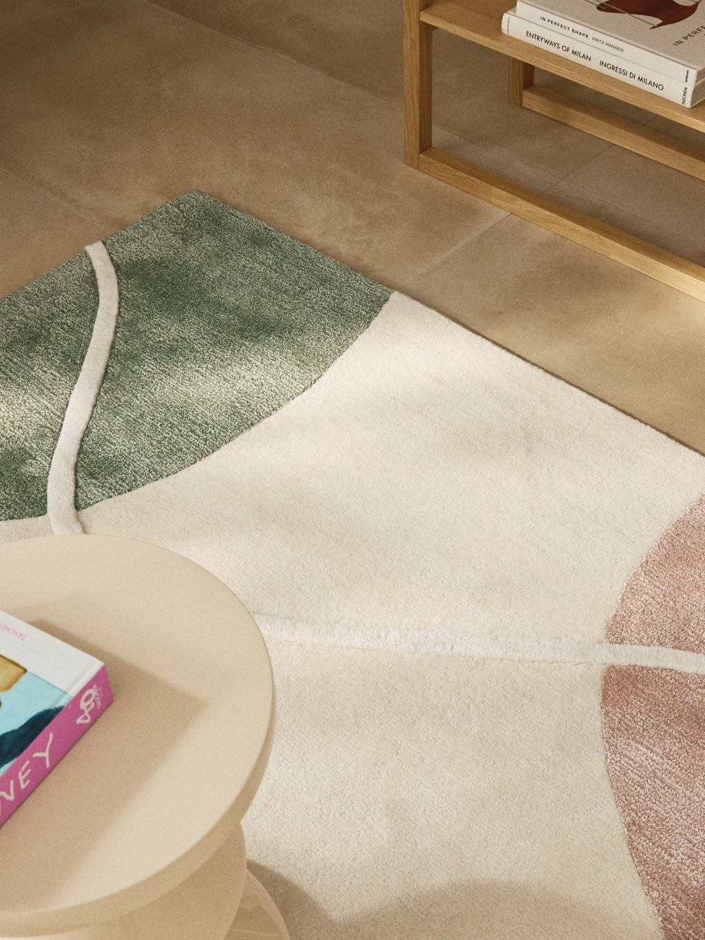 Talitha High-Low Wool Rug, Hand-Tufted