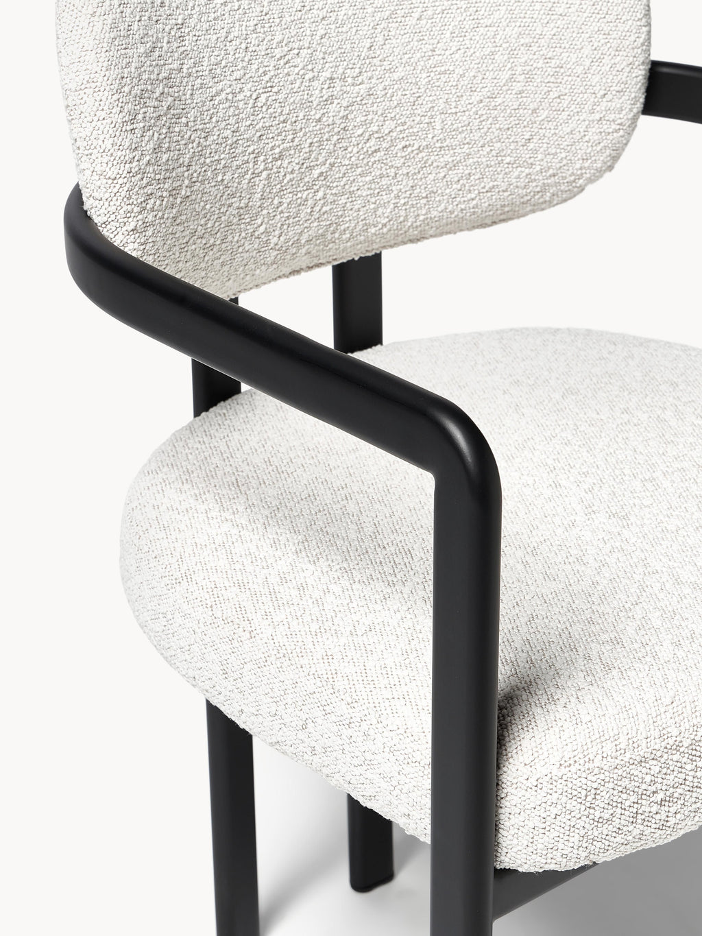 Adrien Upholstered Bouclé Dining Chair with Armrests