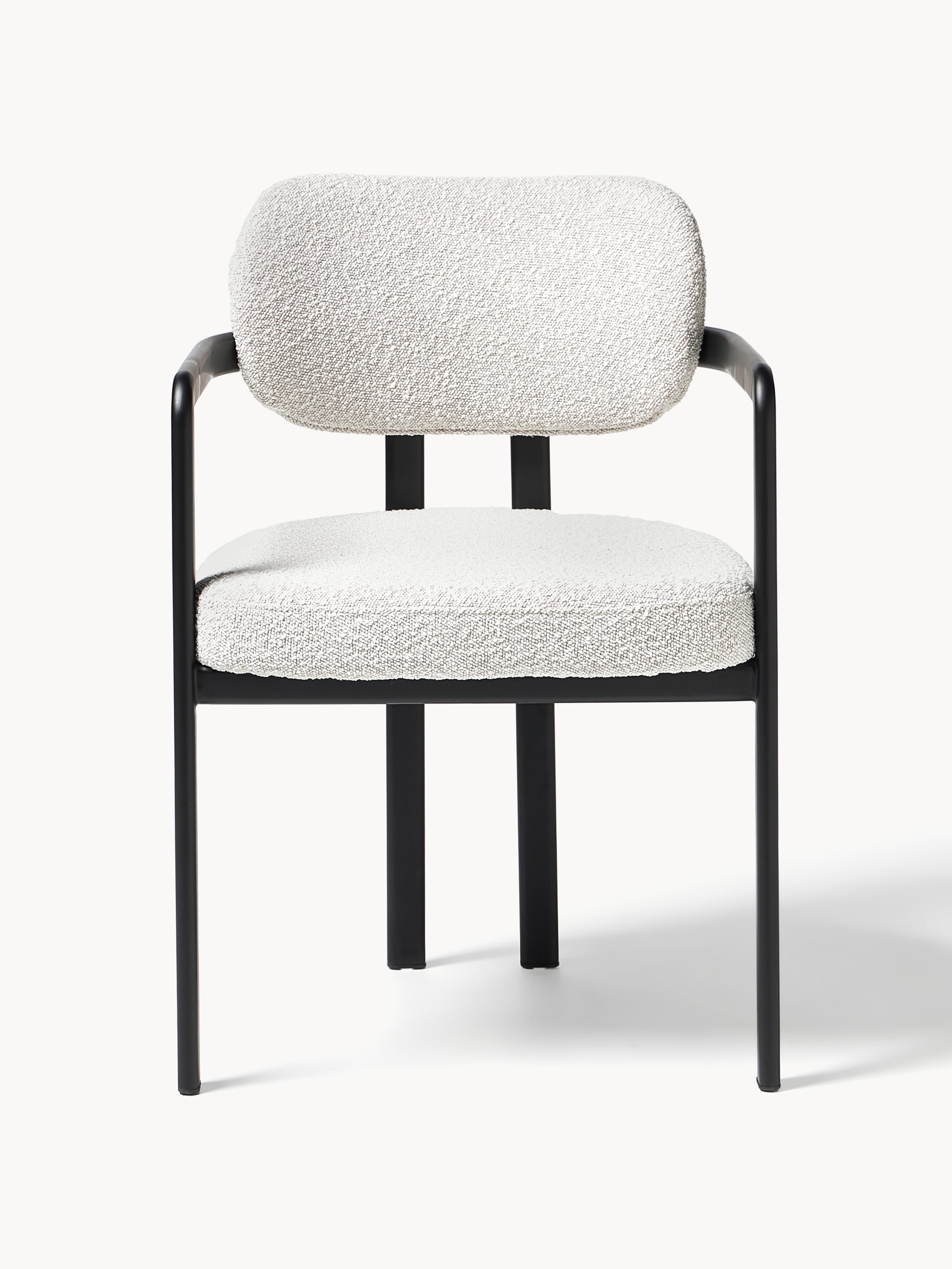 Adrien Upholstered Bouclé Dining Chair with Armrests