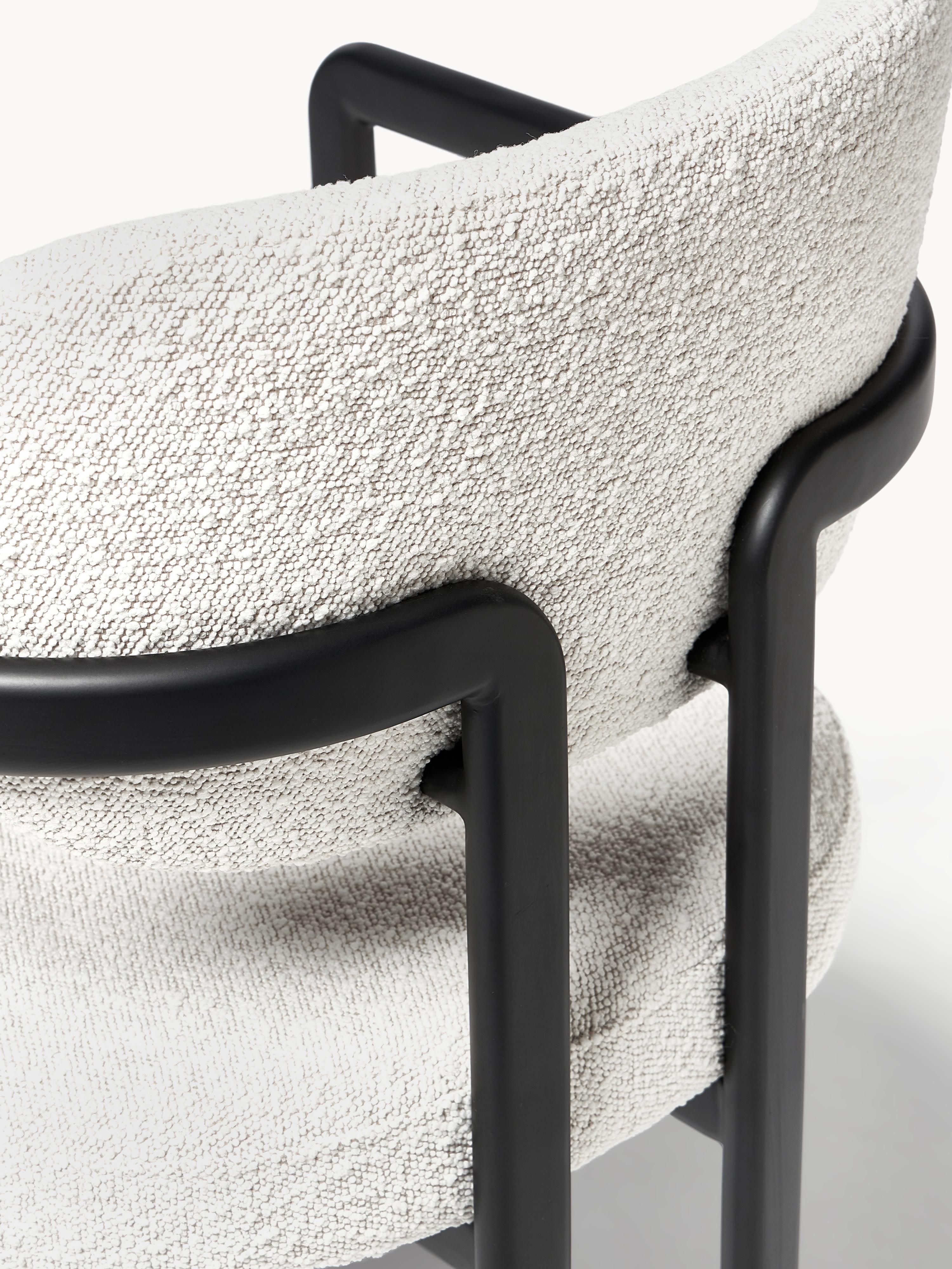 Adrien Upholstered Bouclé Dining Chair with Armrests