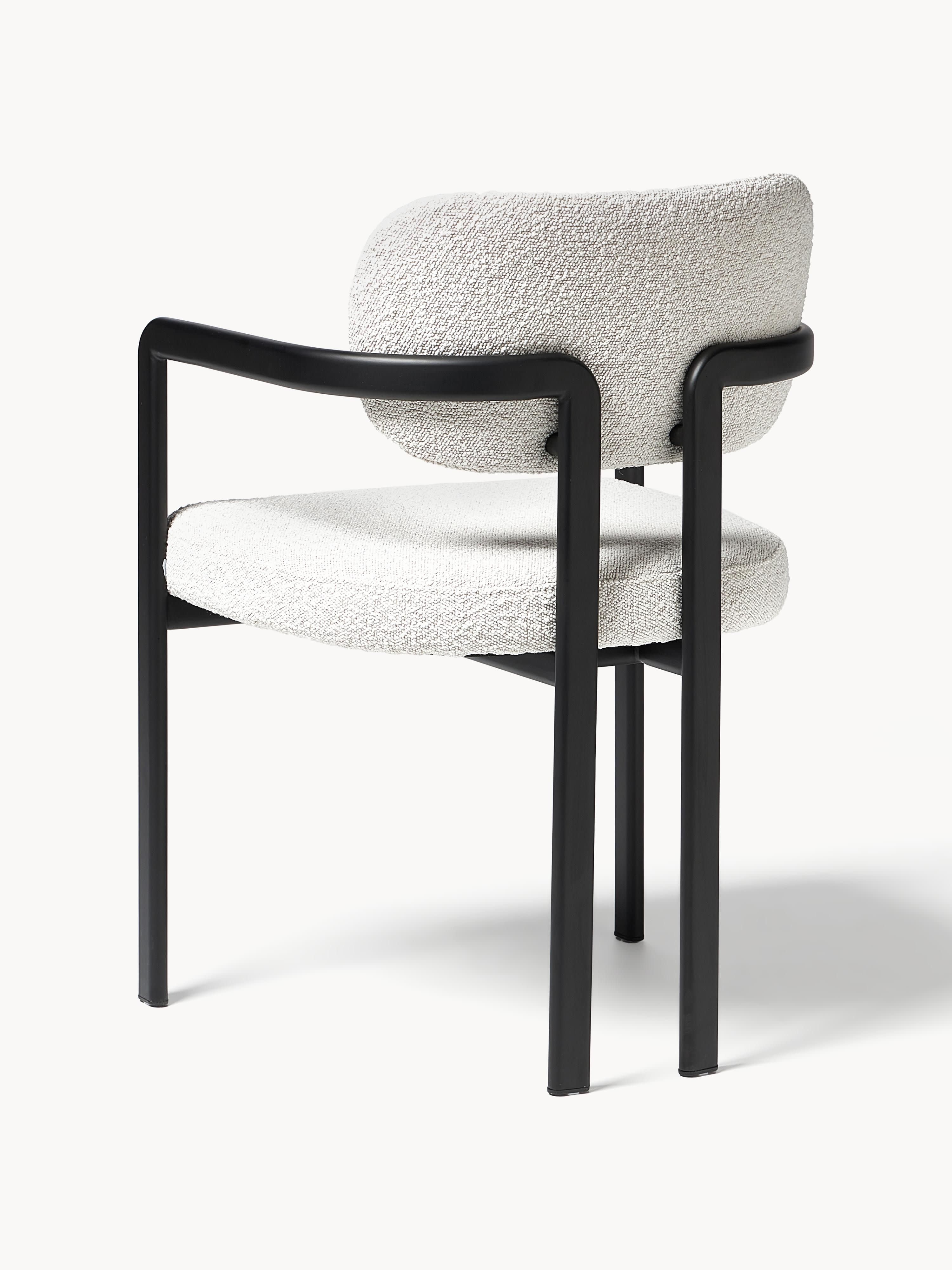 Adrien Upholstered Bouclé Dining Chair with Armrests