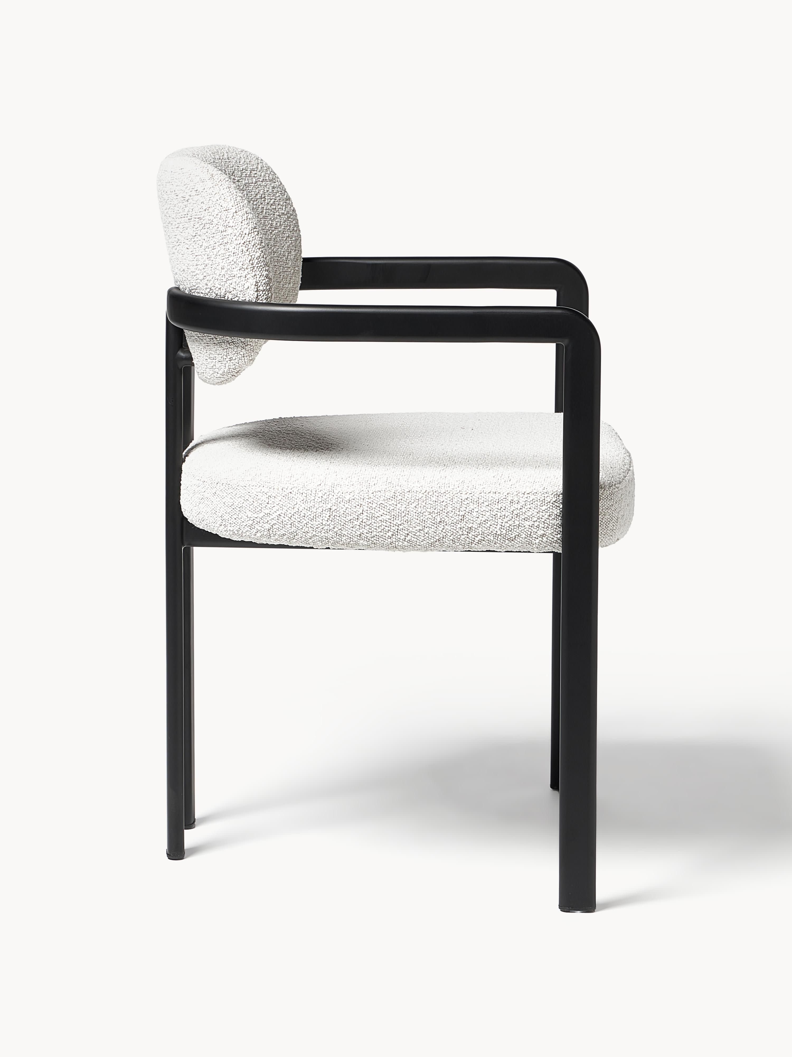 Adrien Upholstered Bouclé Dining Chair with Armrests